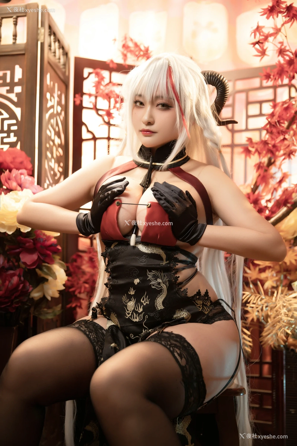 1P - 洛璃LoLiSAMA – 埃吉尔旗袍 金龙腾祥云