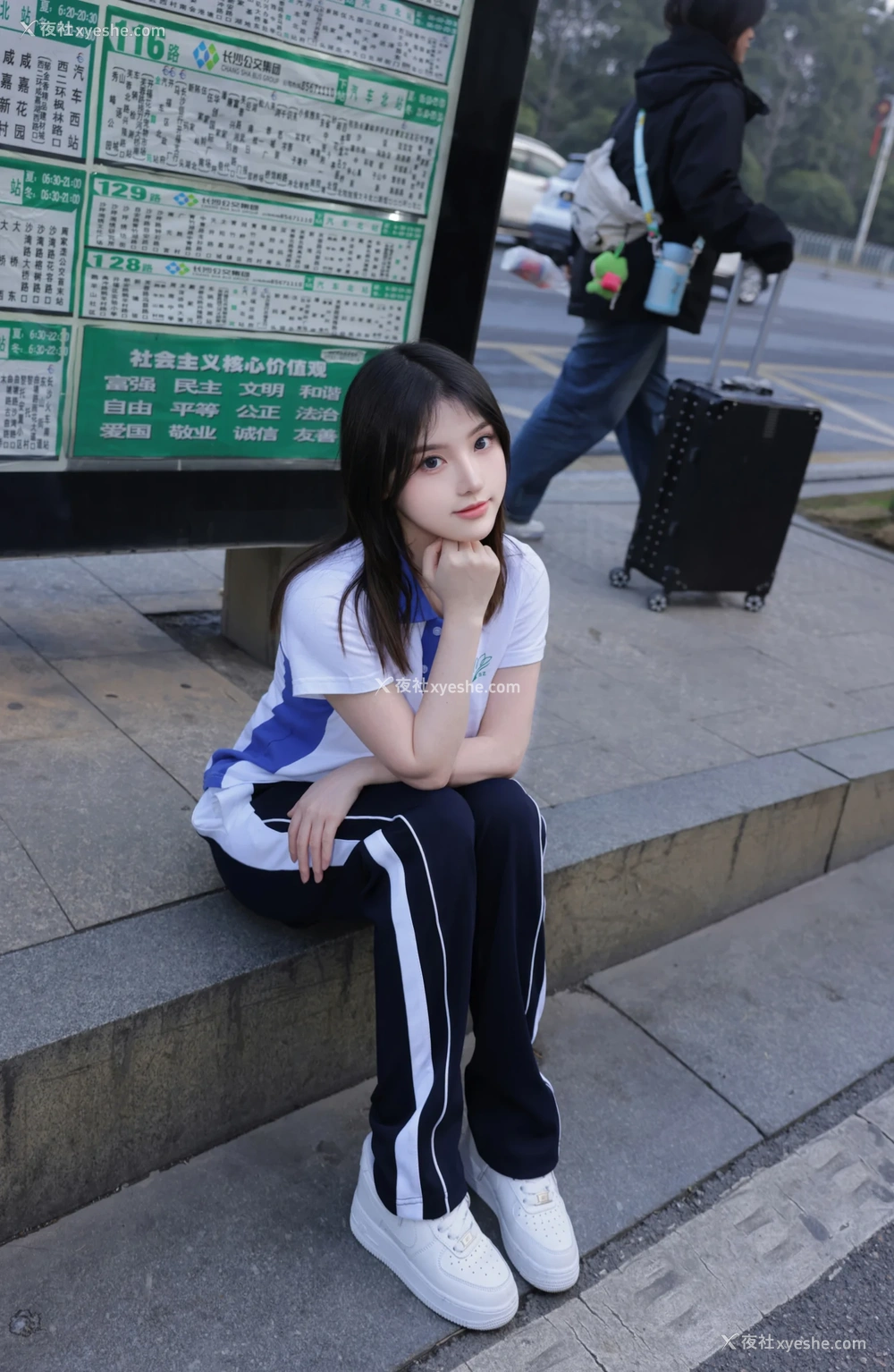 1P - xiuren秀人网福利豆瓣酱大尺度私拍写真学生妹公交车