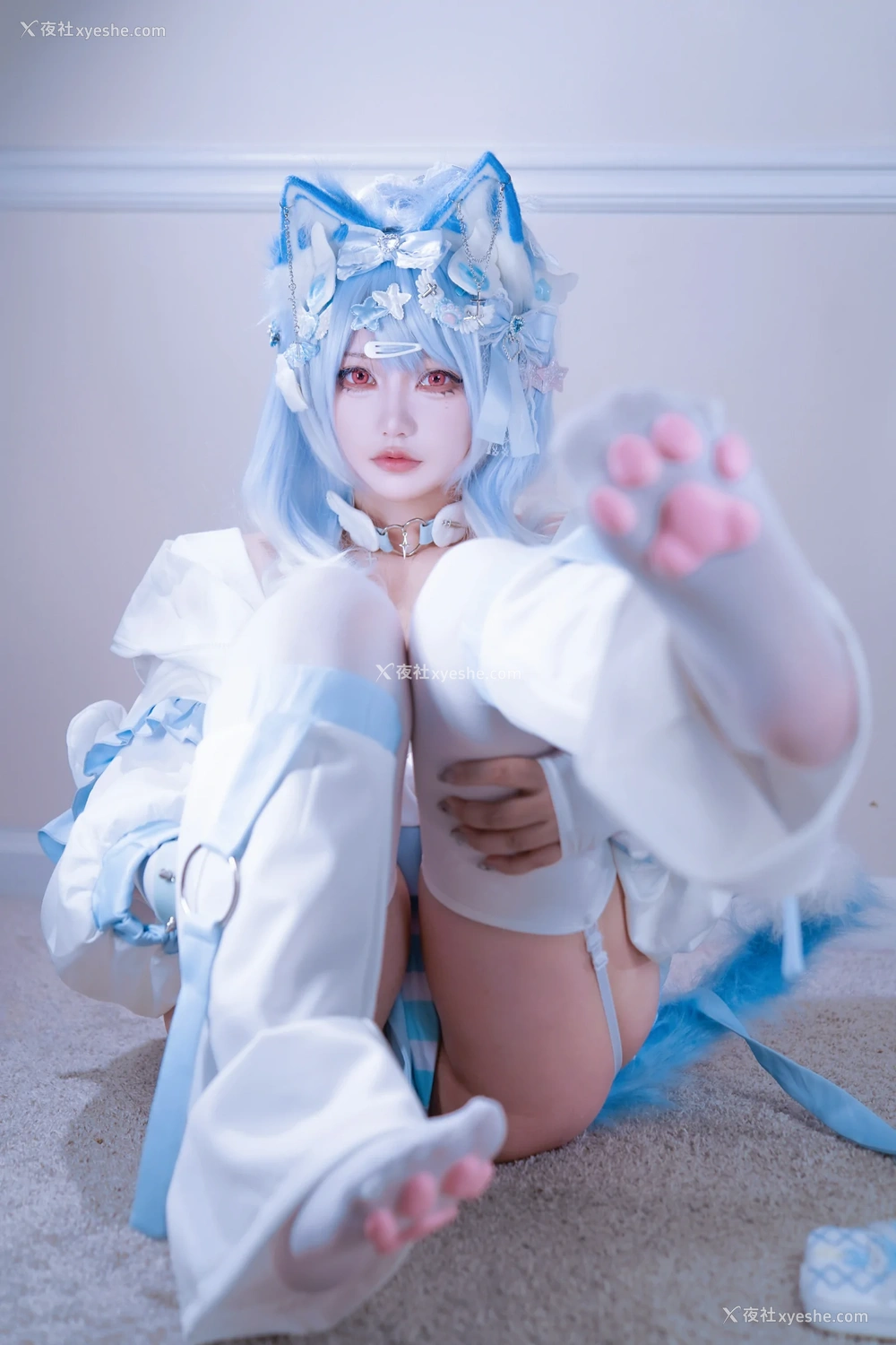 1P - 狐洛洛子 – 水色猫猫头