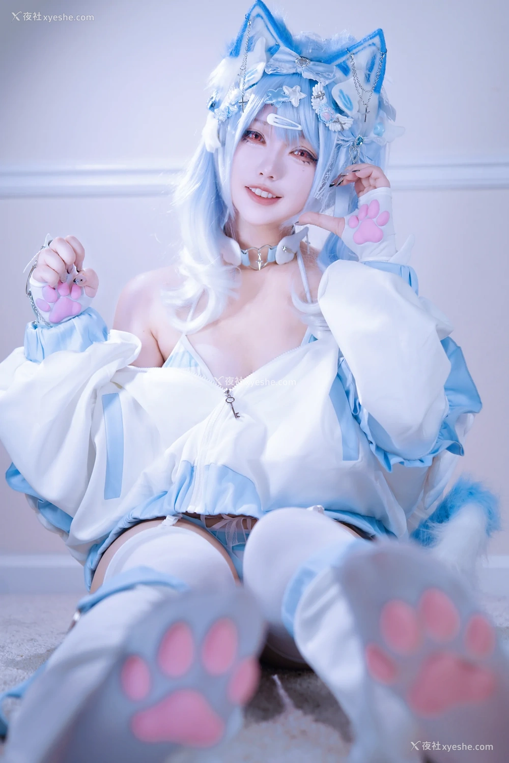 1P - 狐洛洛子 – 水色猫猫头