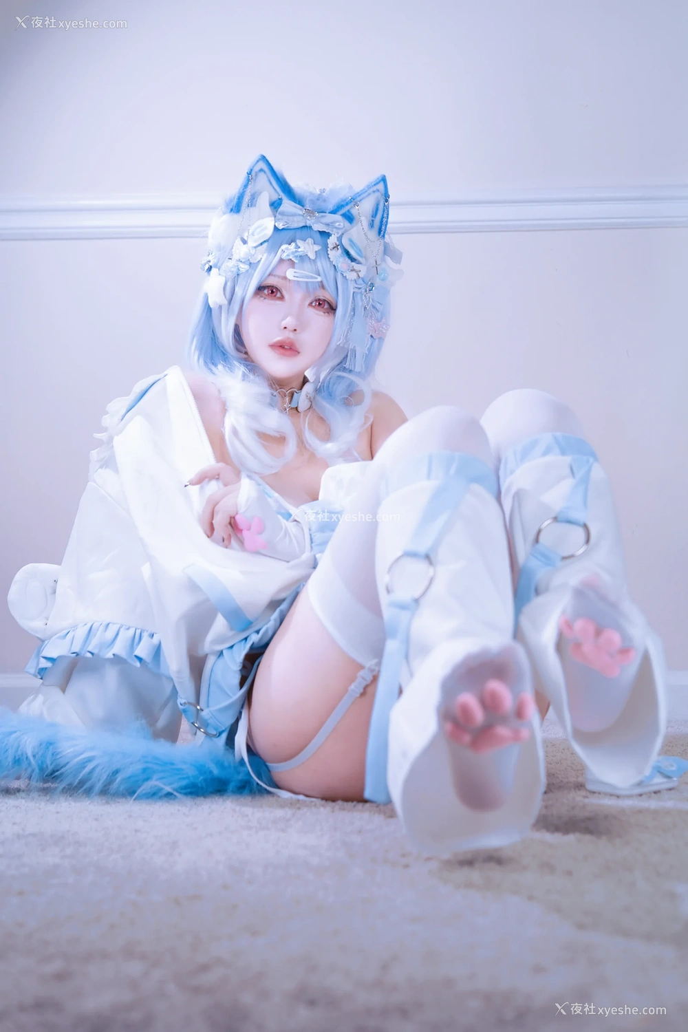 1P - 狐洛洛子 – 水色猫猫头