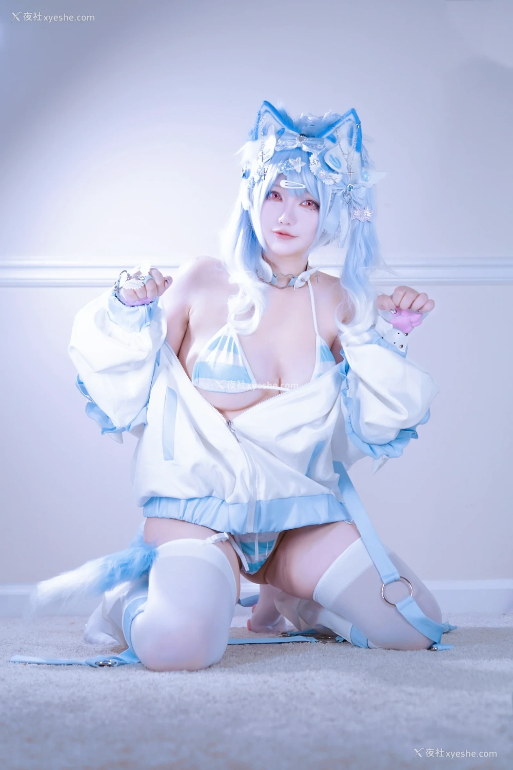 1P - 狐洛洛子 – 水色猫猫头