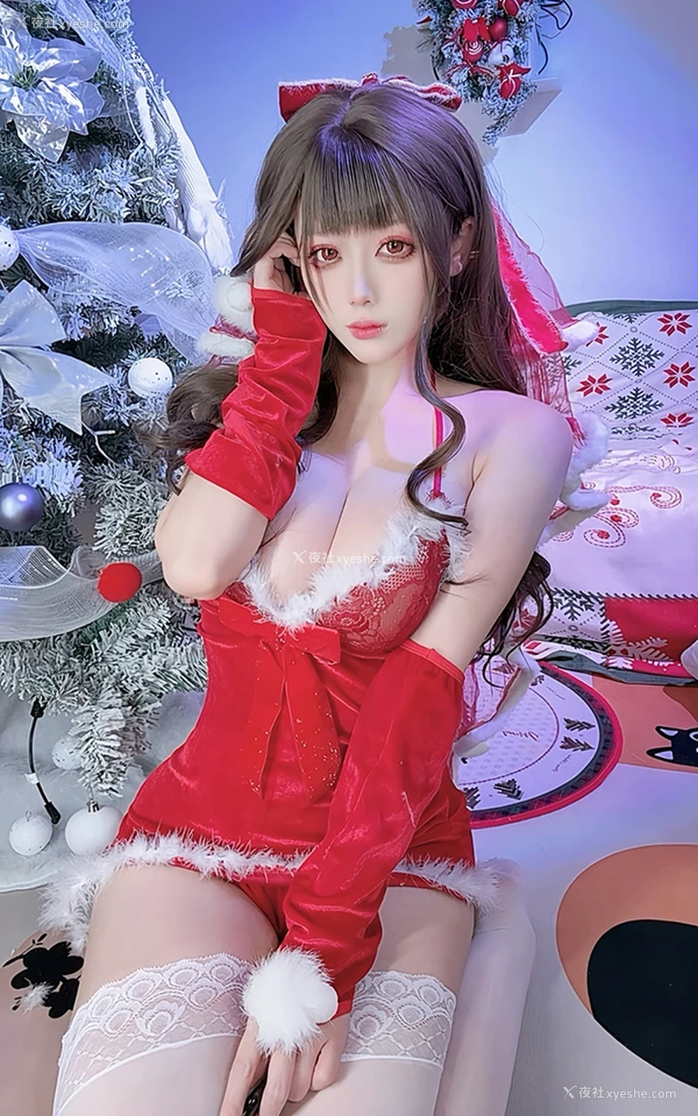 1P - 网红美女 九言 圣诞特刊 高清兔女郎