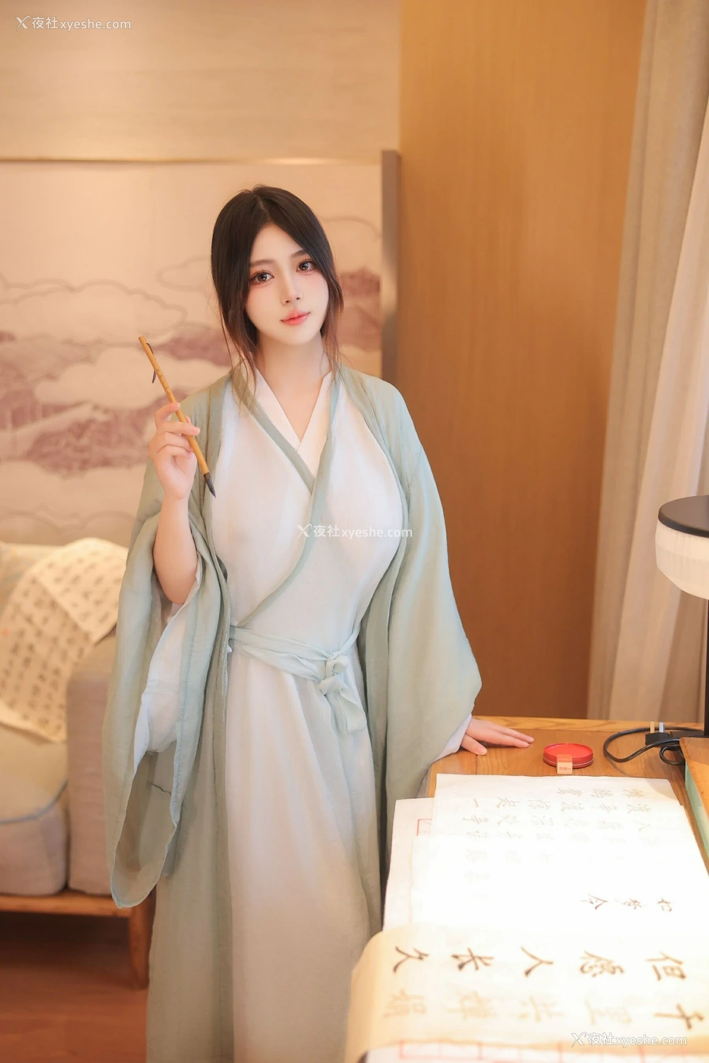 1P - xiuren秀人网福利蛋蛋宝大尺度私拍无码流出绿色汉服