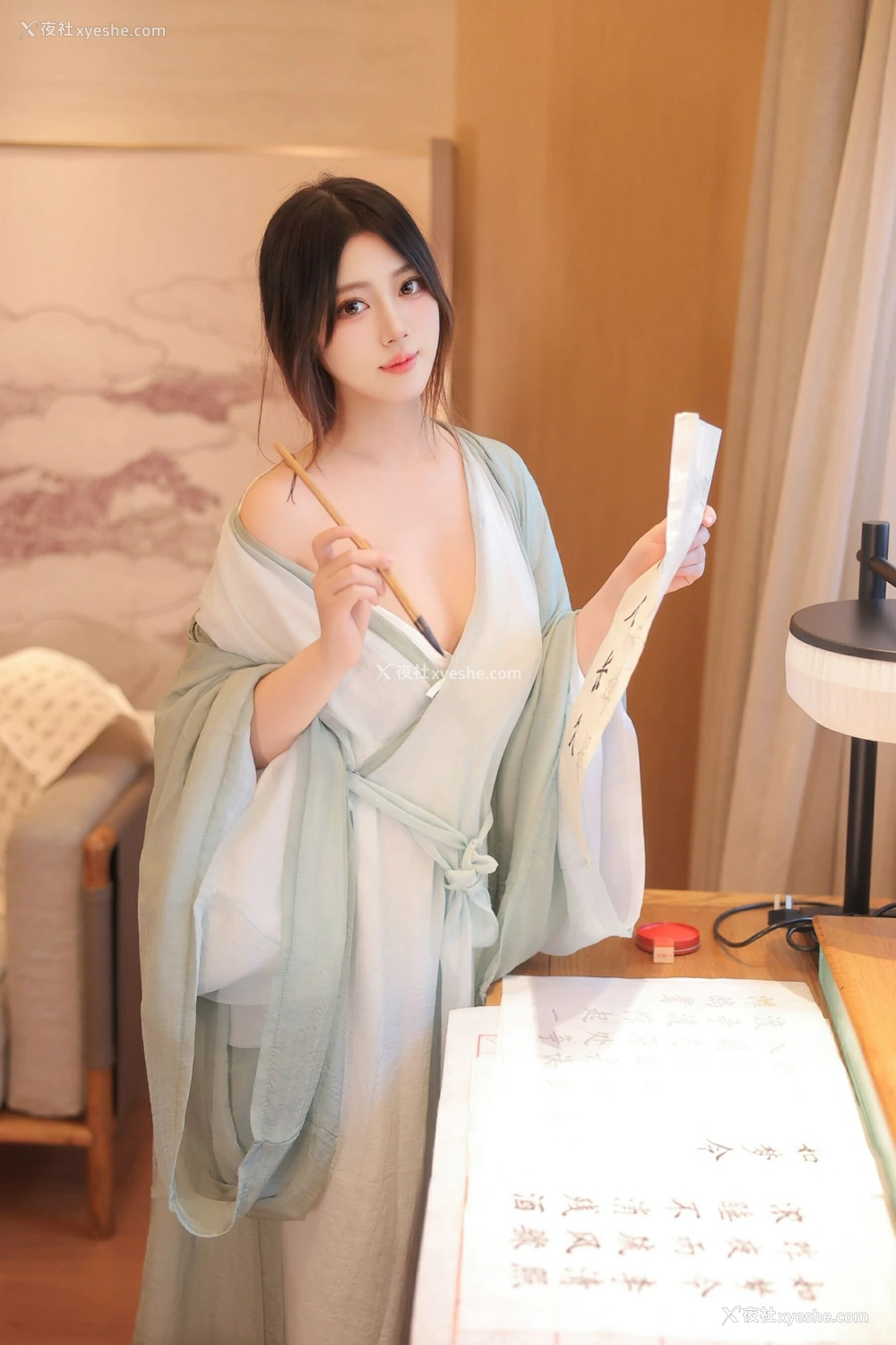 1P - xiuren秀人网福利蛋蛋宝大尺度私拍无码流出绿色汉服
