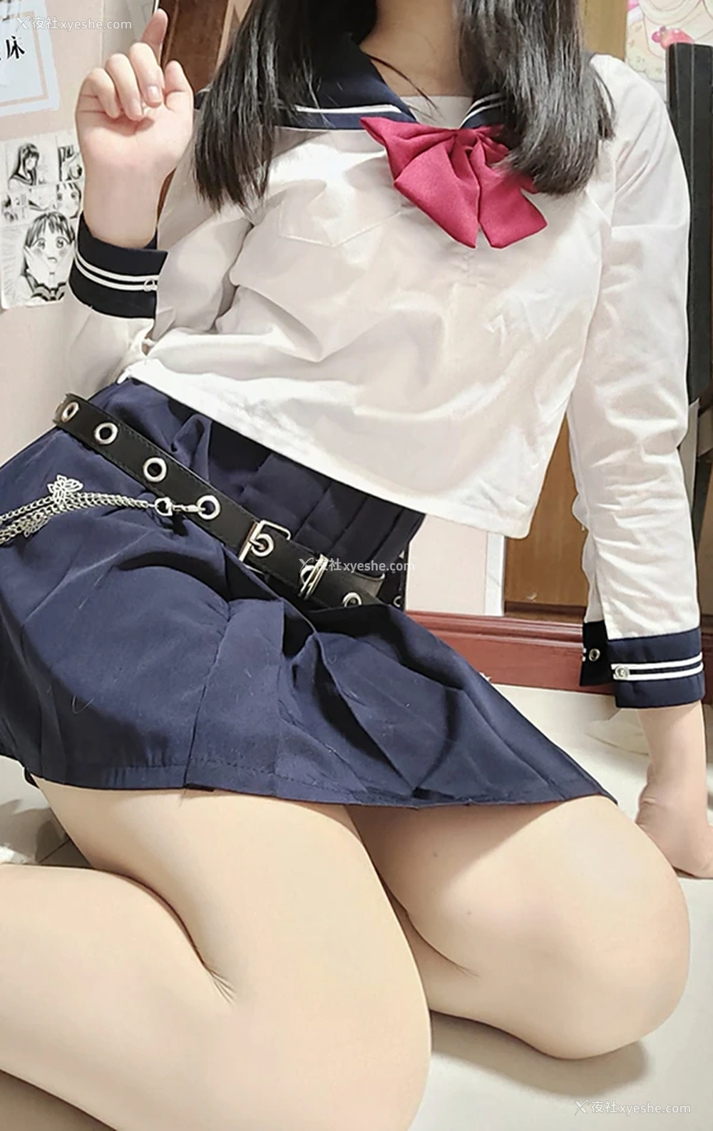 1P - 福利姬糖糖不想起床 JK居家尺度私拍视图