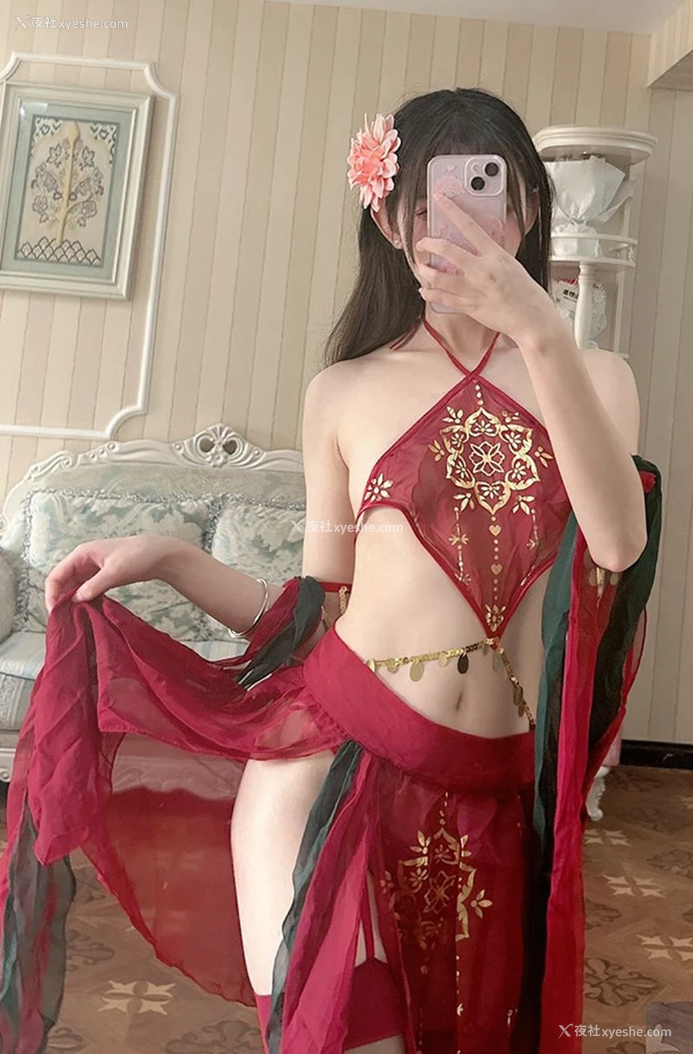 1P - B站粉嫩白虎uper@猫小娴 烈焰 敦煌风尺度图集