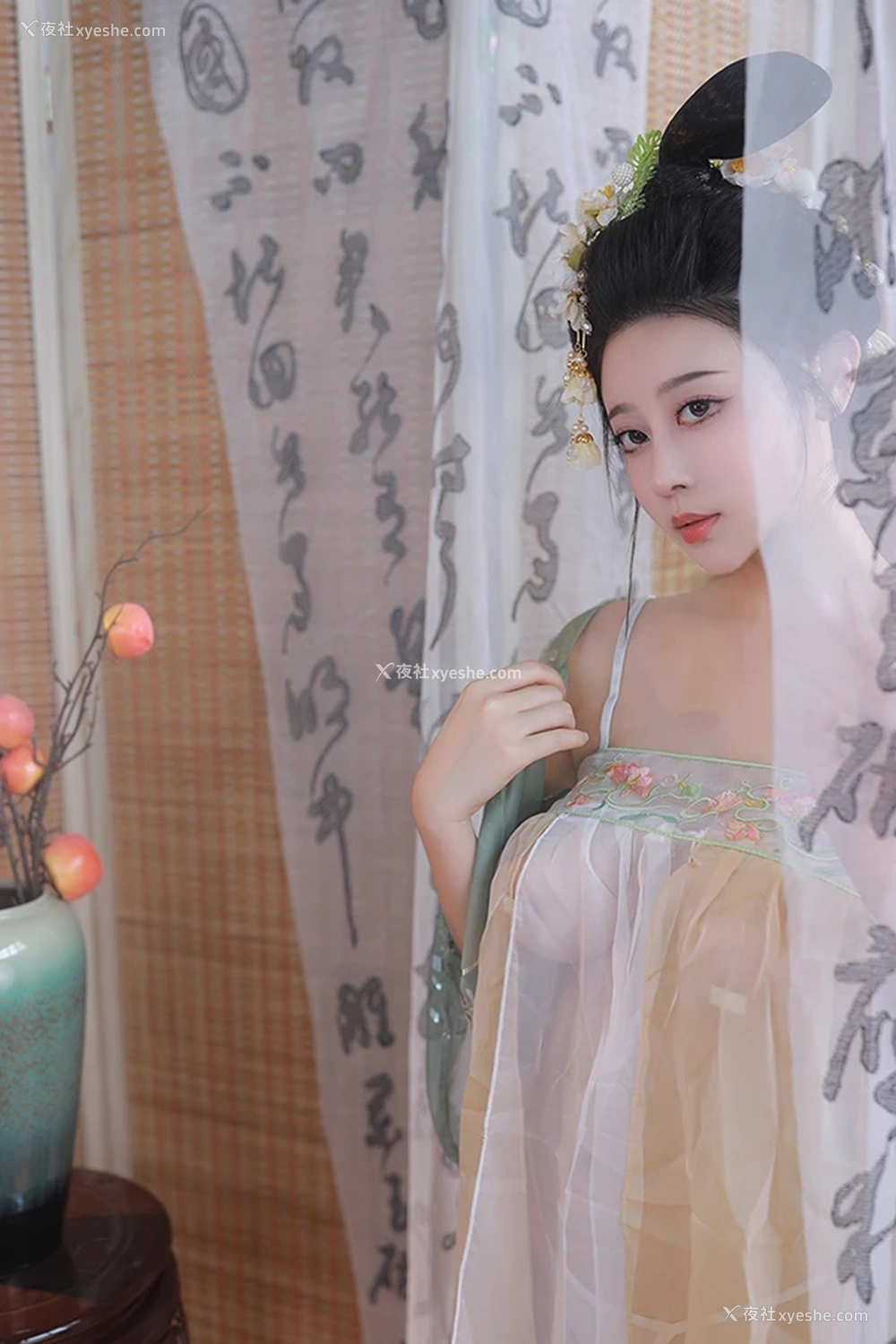 1P - 网红美女奈汐酱nice 古风青纱曦
