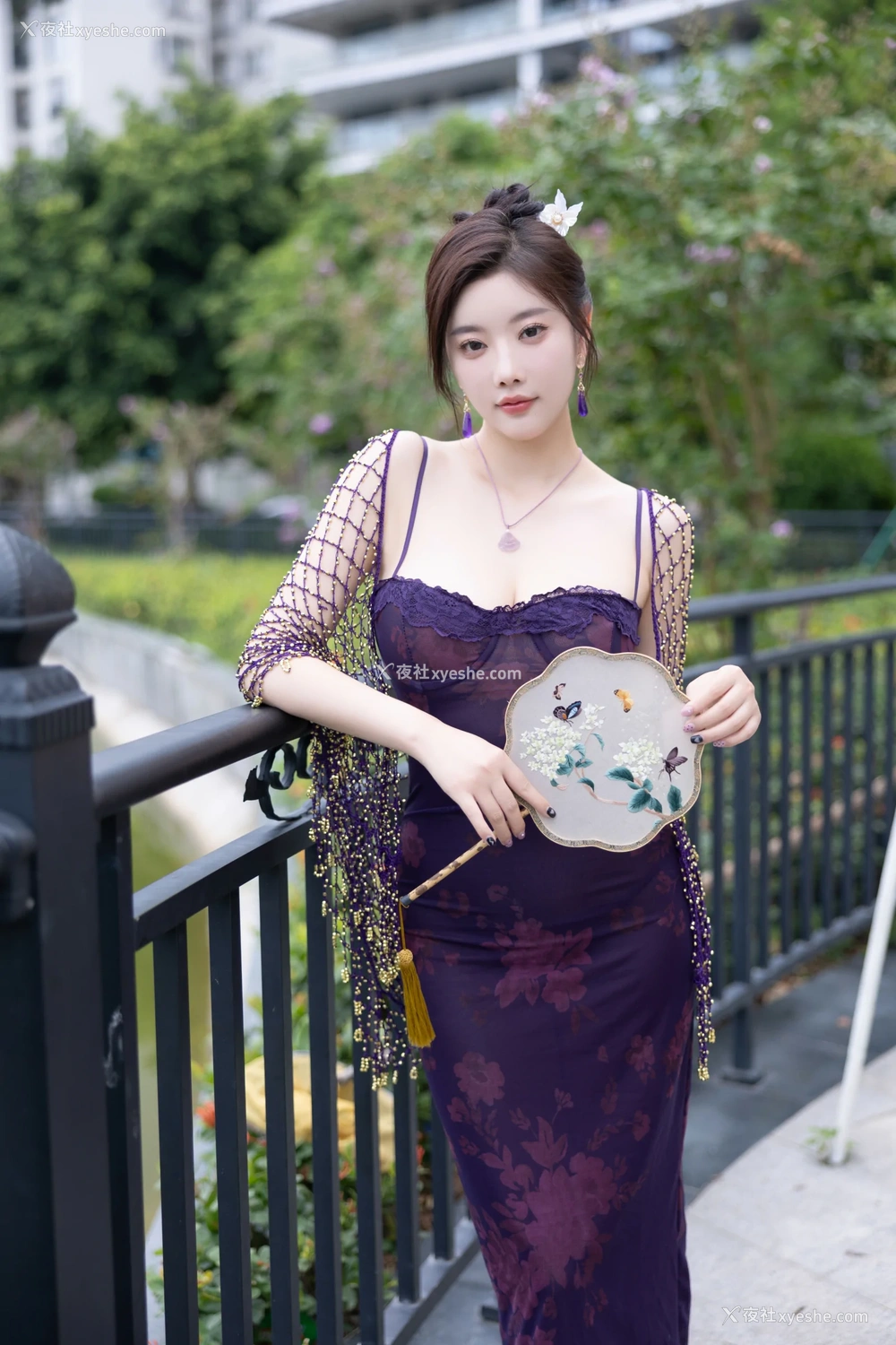 1P - xiuren秀人网福利杨晨晨Yome大尺度私拍无码流出紫色连衣裙