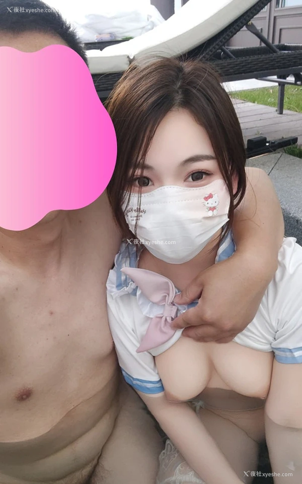 1P - 福利姬芒果之绿帽夫妻肉丝温泉酒店尺度合集