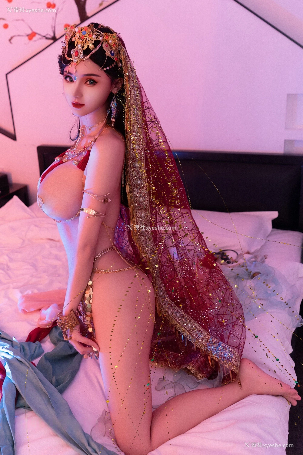 1P - 秀人网 新晋美模 不吃冰淇淋 首套作品 – 内购无水印《芭比娃娃敦煌飞天》 [93P]
