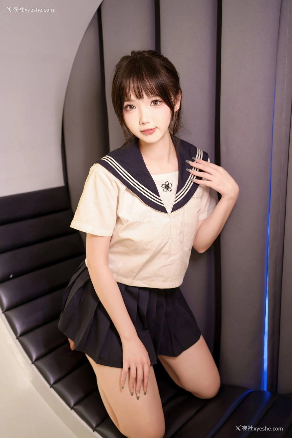 1P - 雪晴Astra – 牛奶丝透明黏滑体操服 [63P]