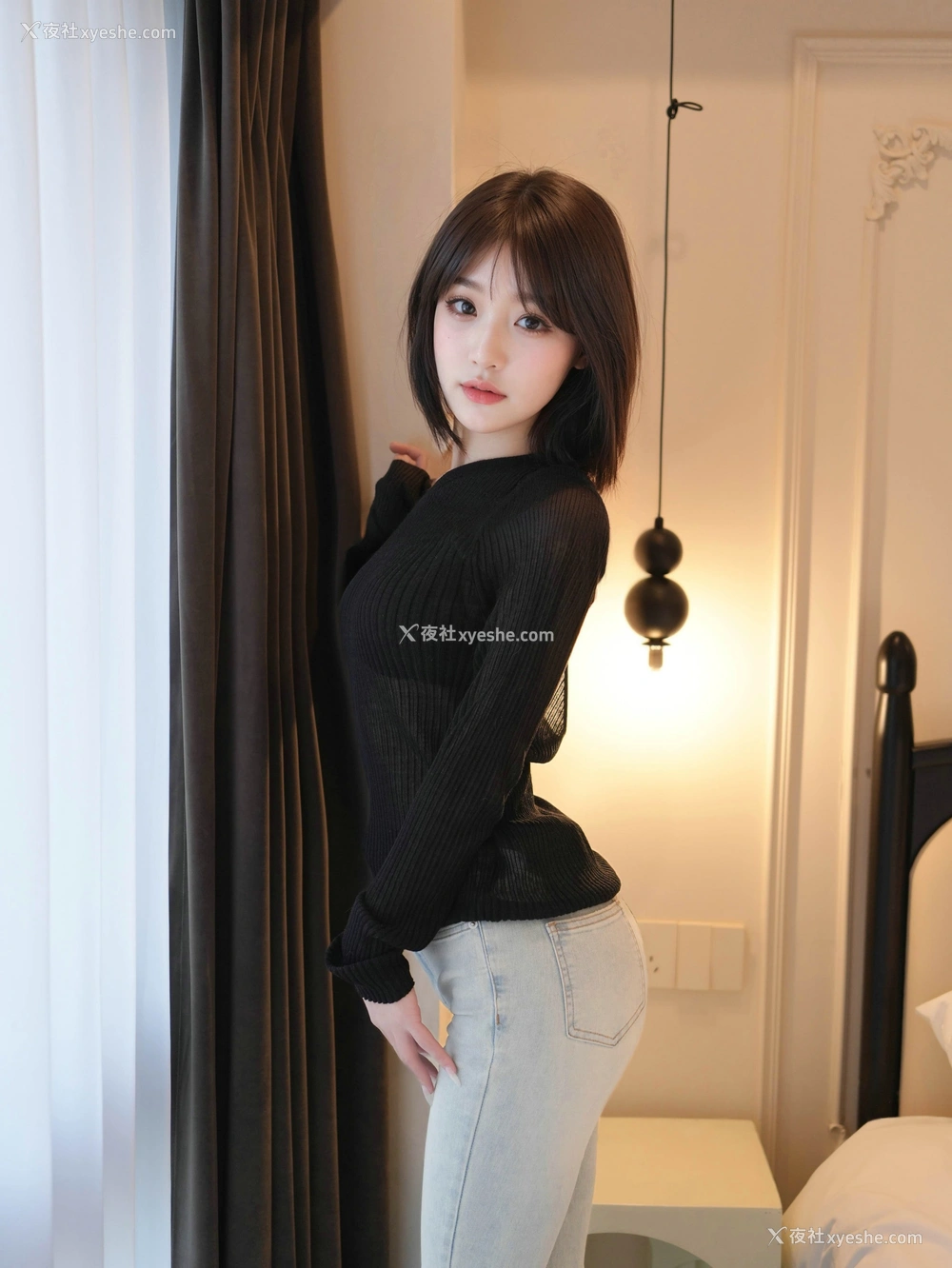 1P - 阿汁/汁汁 – 内购无水印 牛仔裤黑丝 [73P]