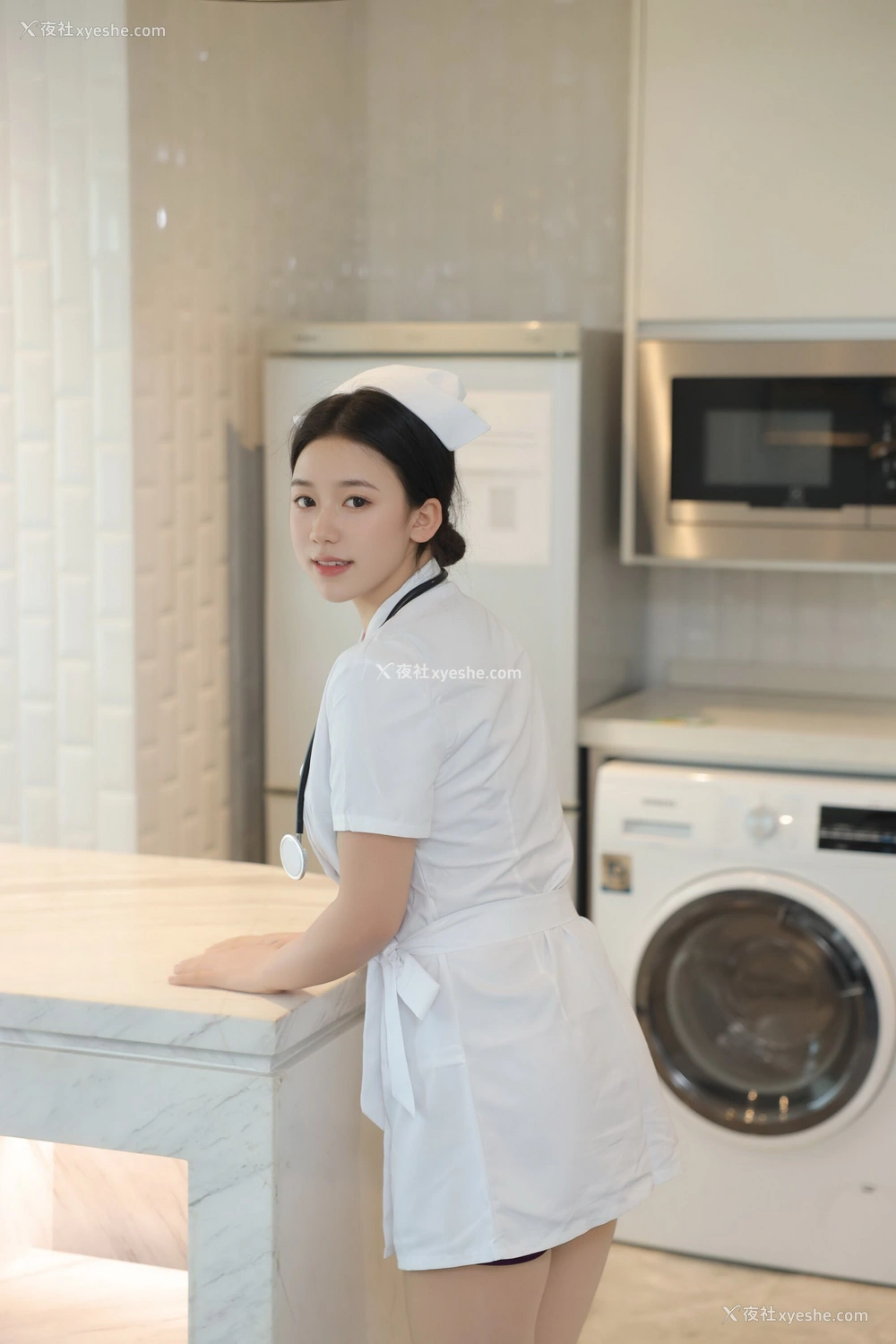 1P - 秀人网 新晋美模 林嘉馨 – 高清无水印完整版《白色护士制服》 [113P]