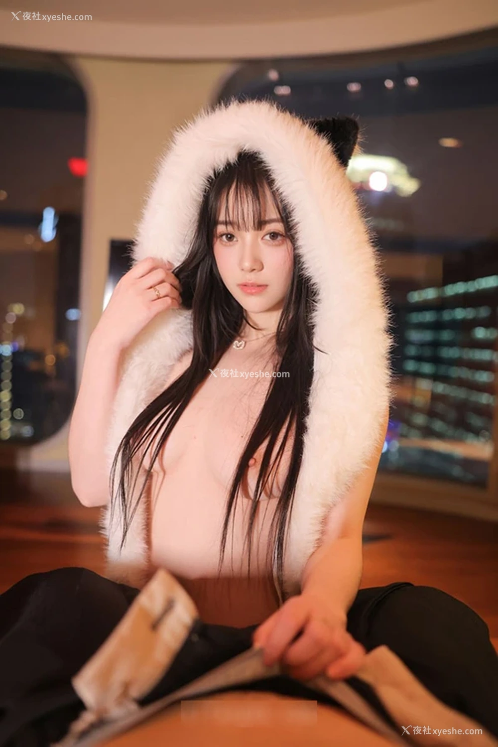 1P - 秀人女神软情软糯糯的长毛帽无圣光私购流出