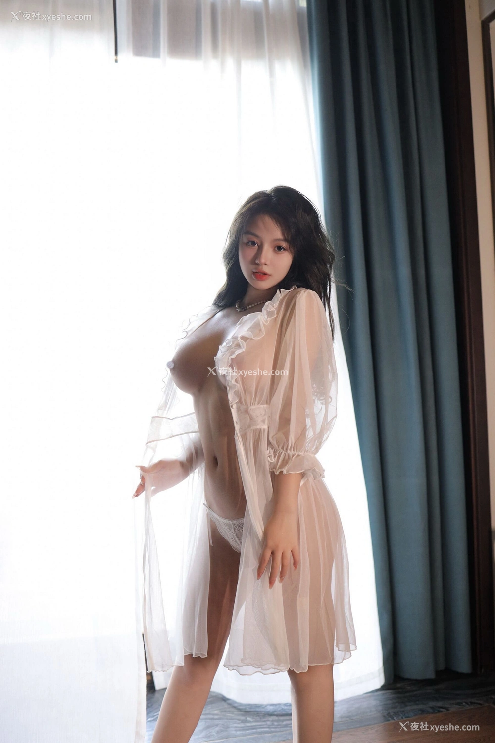1P - 秀人网 新晋美模 沈思怡 – 超清无水印完整版《性感白色轻透情趣睡裙》 [74P]