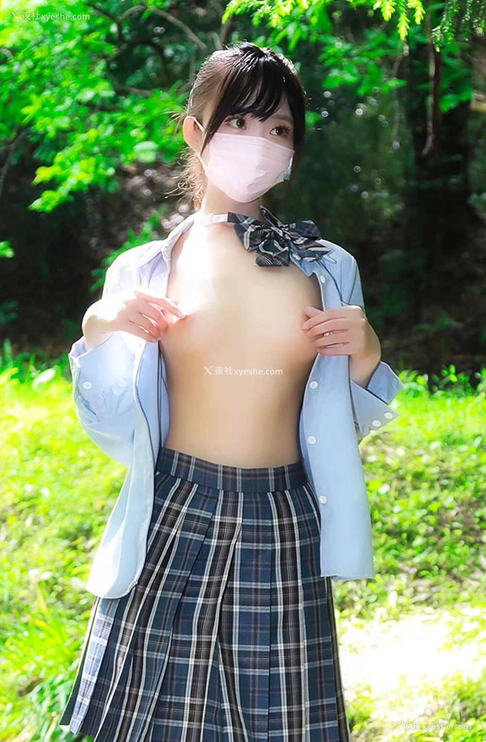 1P - 正点嫩模李佳格仔JK森林黑丝粉嫩B无圣光图集