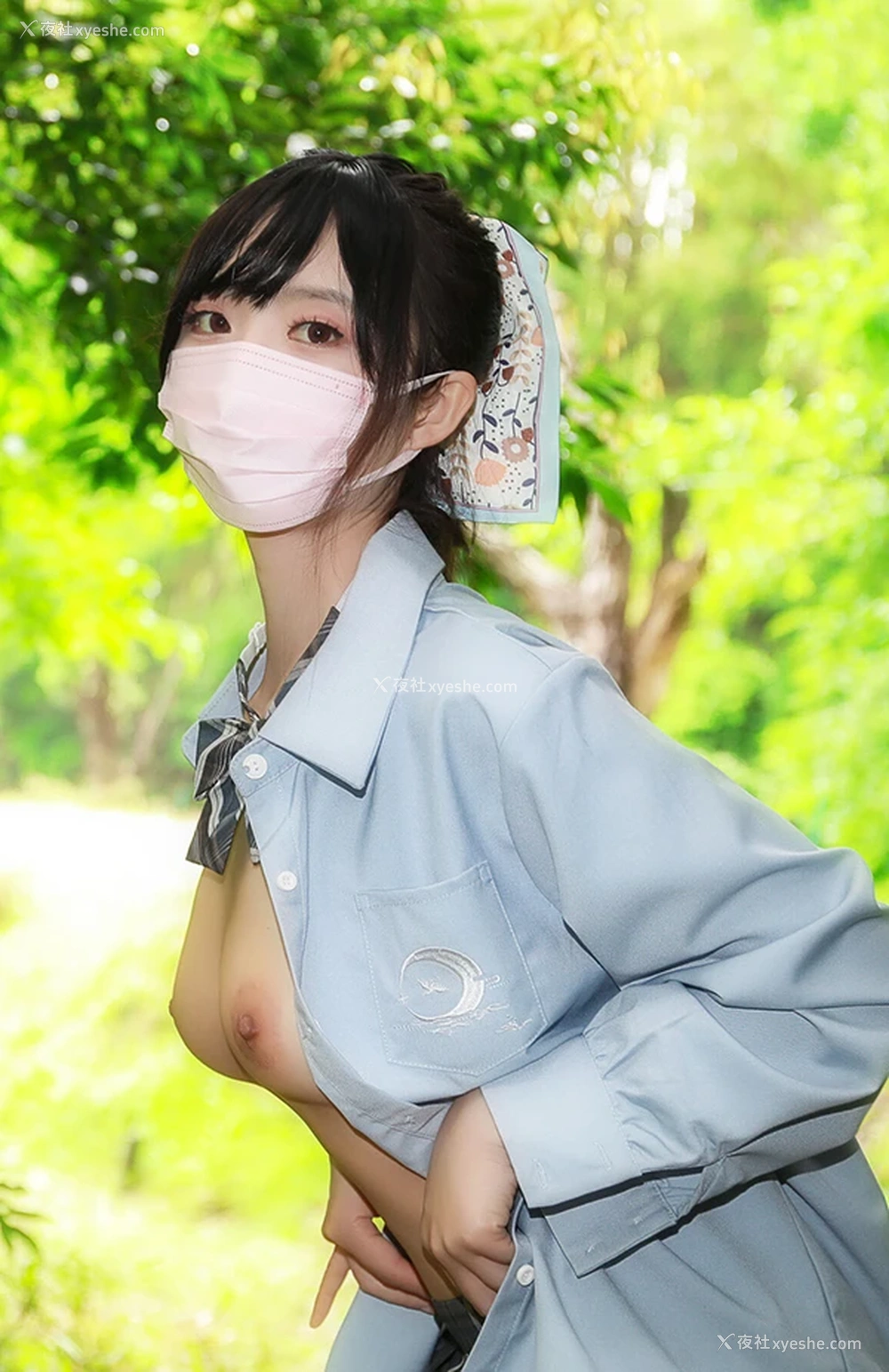 1P - 正点嫩模李佳格仔JK森林黑丝粉嫩B无圣光图集