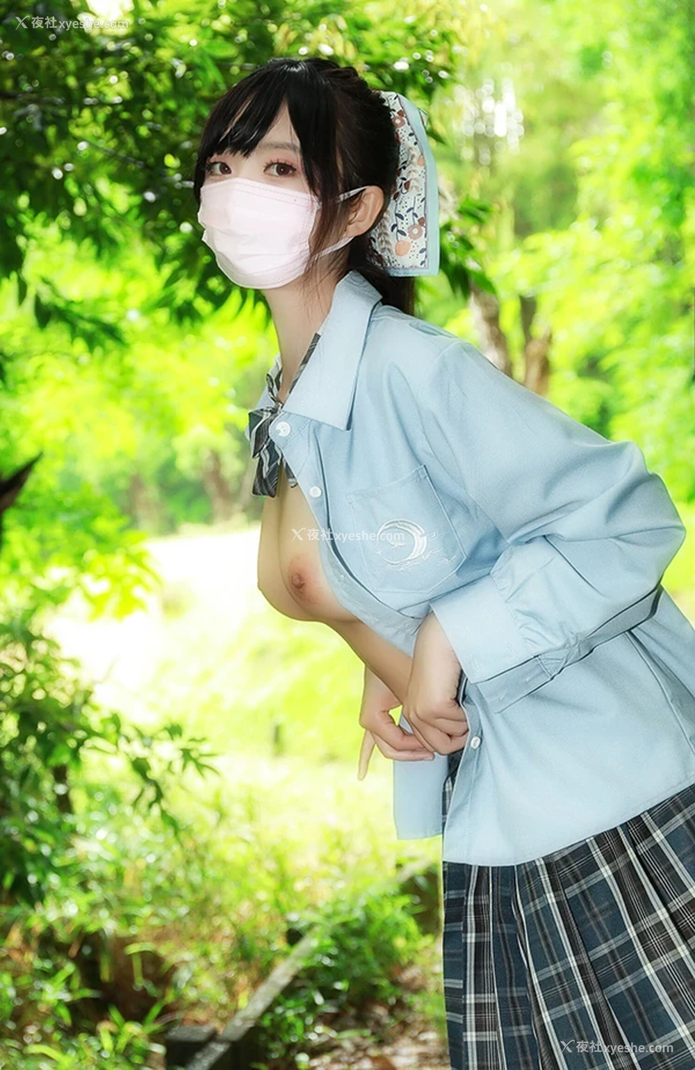 1P - 正点嫩模李佳格仔JK森林黑丝粉嫩B无圣光图集