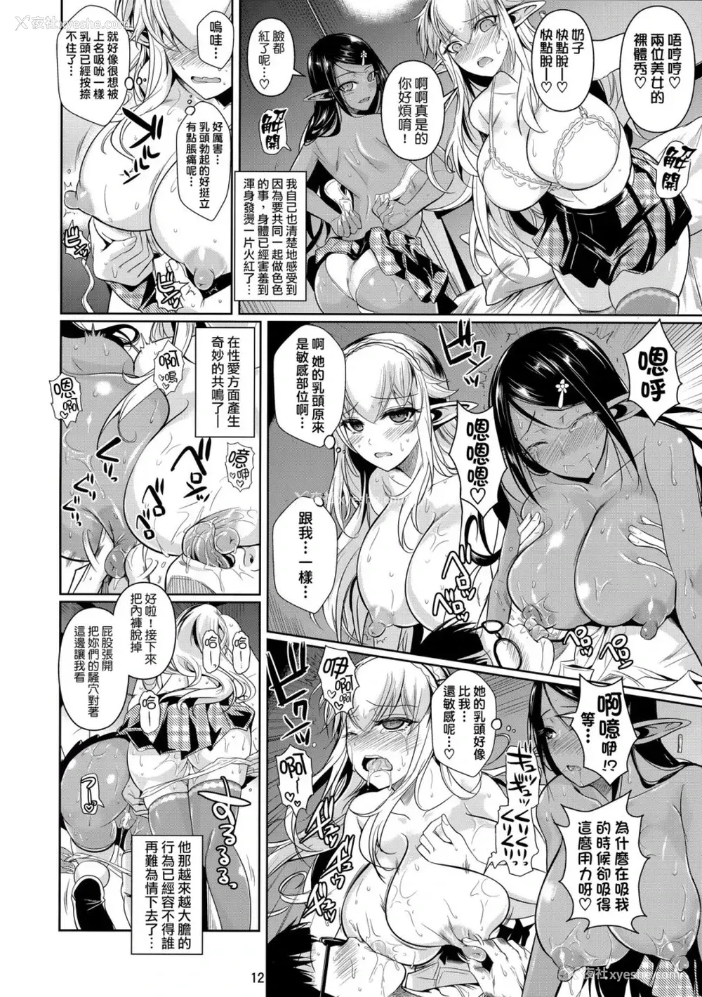 14P - ハイエルフ×ハイスクール 白×黒