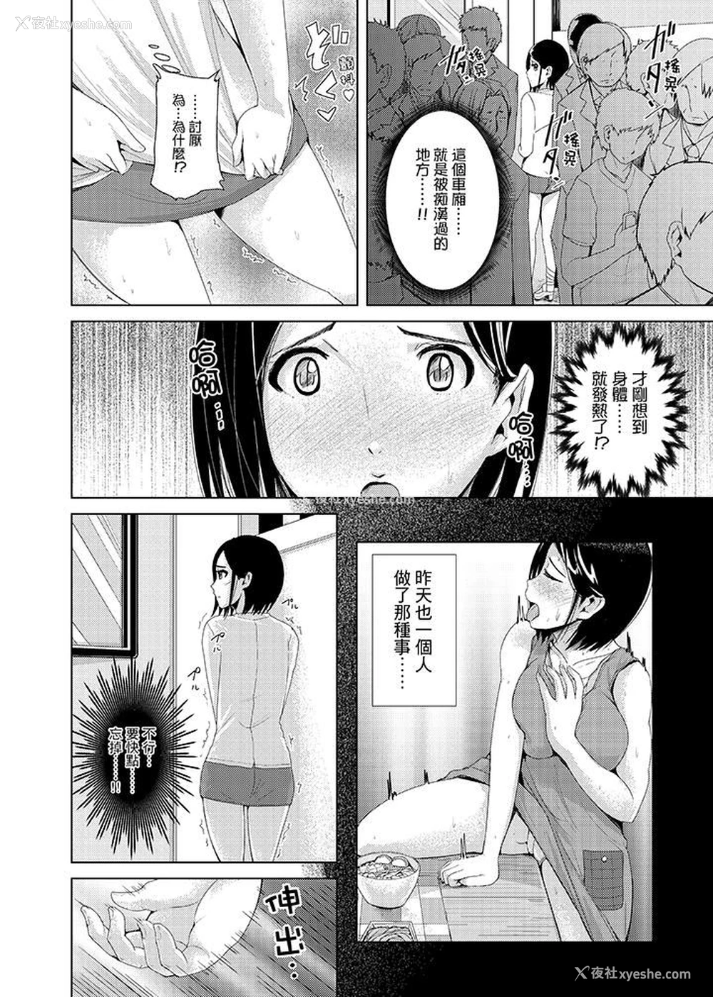 3P - 高潮不断的人妻痴汉电车