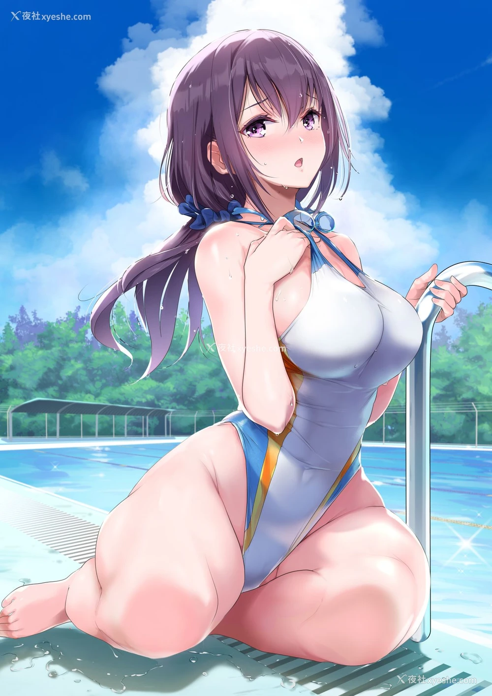 3P - 巨乳が悩みの水泳部员
