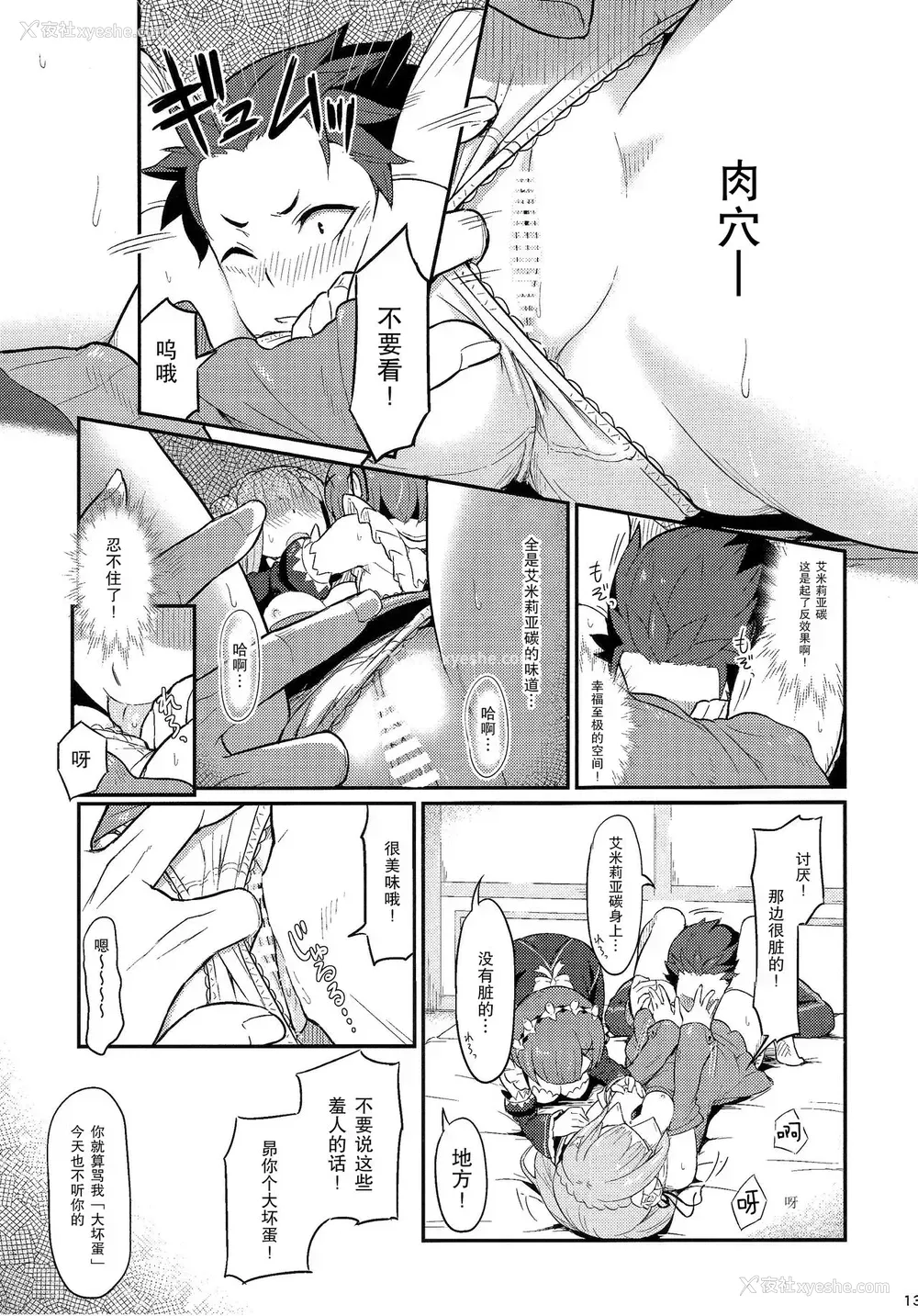 12P - (C91) [ピロコボ (Piro)] レムのエミリアくっつけ大作戦 (Re:ゼロから始める异世界生活)