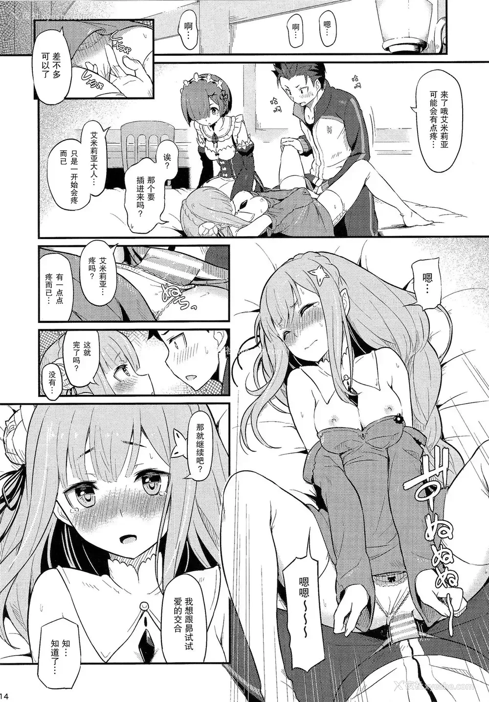 13P - (C91) [ピロコボ (Piro)] レムのエミリアくっつけ大作戦 (Re:ゼロから始める异世界生活)