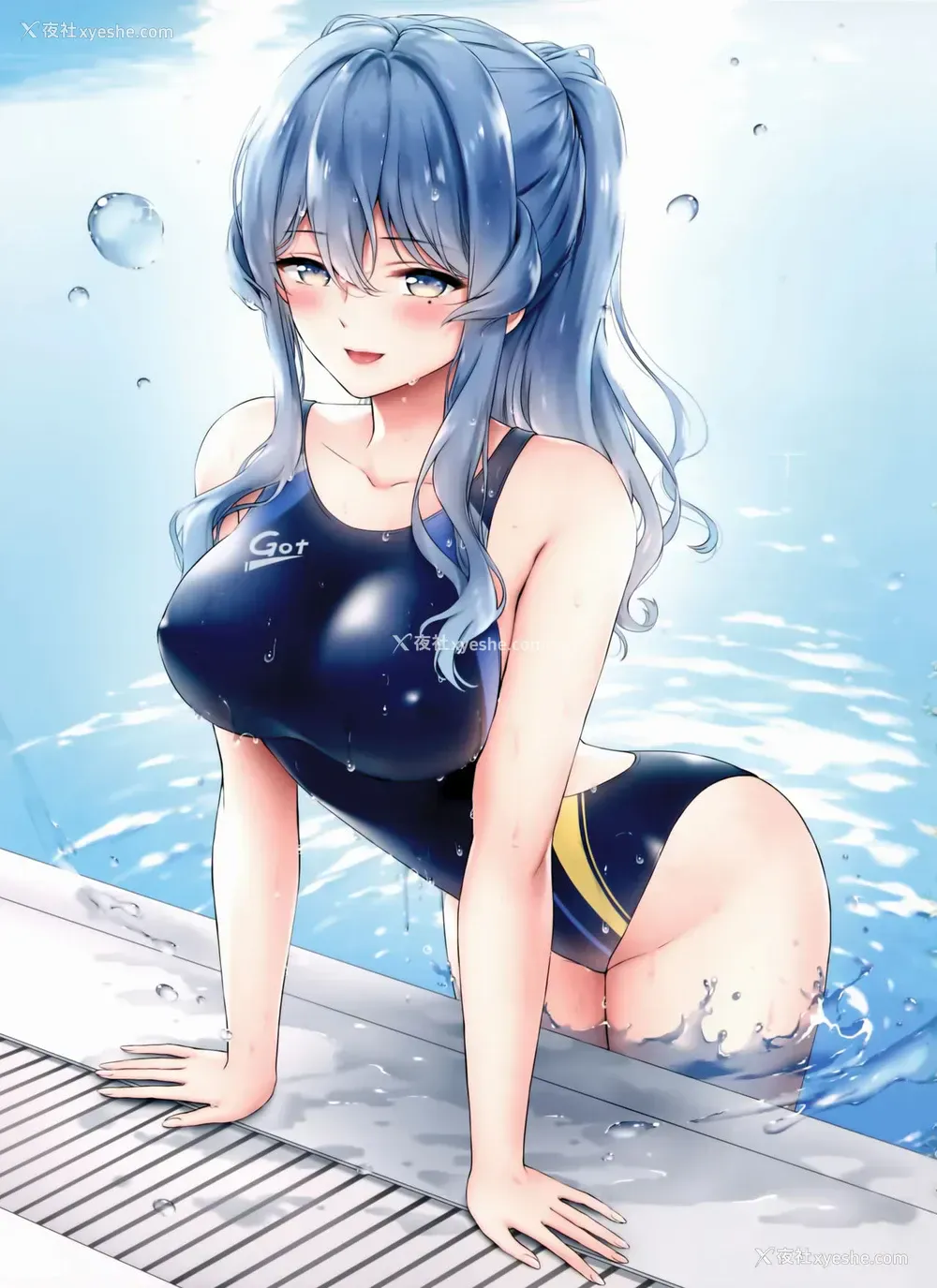 2P - (C97) [七色のねりぶくろ (七色风香)] ゴトちゃんとプールサイドで (舰队これくしょん -舰これ-) [中国翻訳]