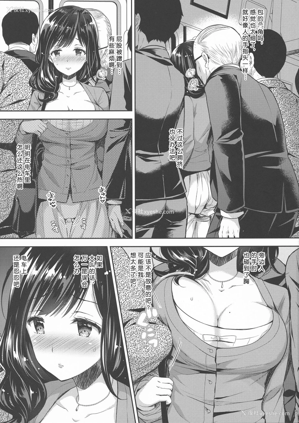 8P - (C94) [Sugar*Berry*Syrup (クロエ)] 耻辱の痴汉电车3～人妻车内强制授乳
