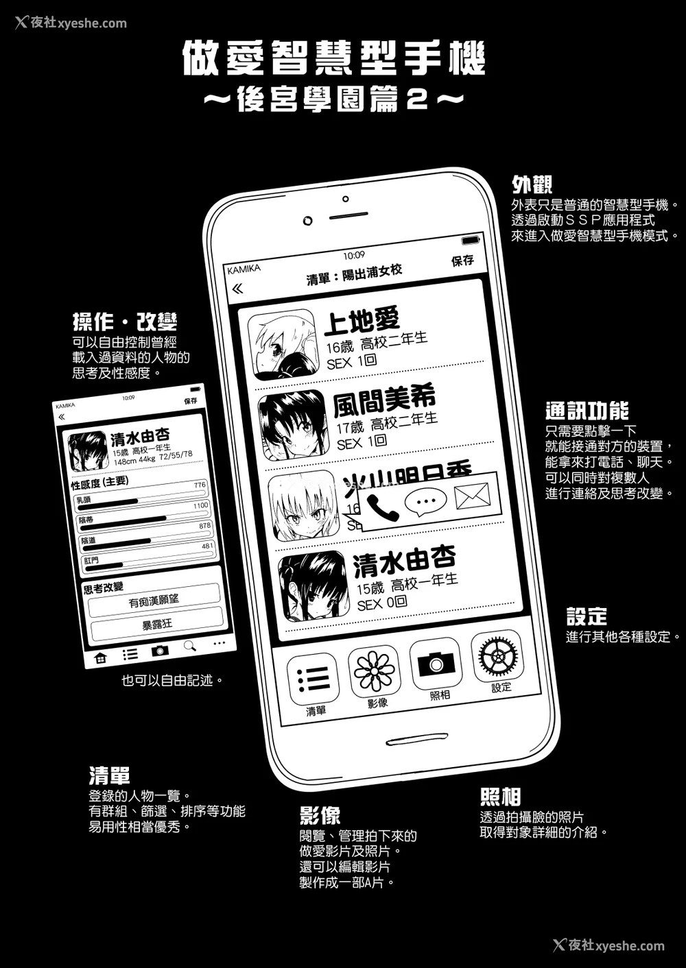 3P - [かみか堂 (银曜ハル)] セックススマートフォン～ハーレム学园编2～ [中国翻訳] [DL版]