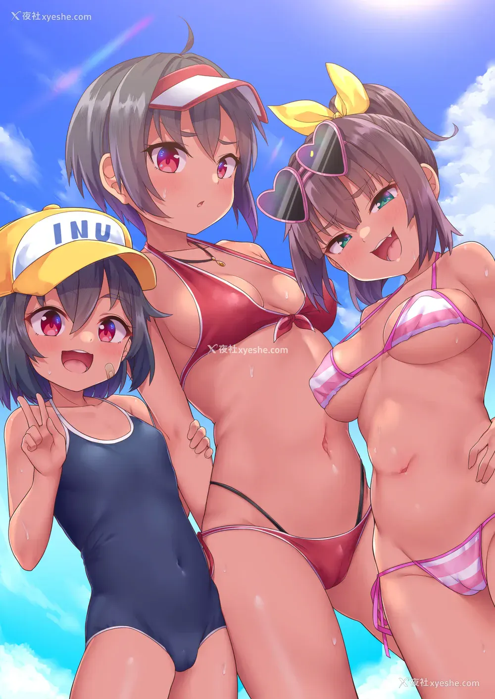 3P - [しいたけ农园 (Kanabun)] ビーチであそぼ [中国翻訳] [进行中]