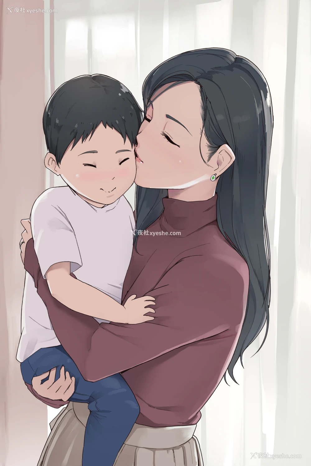 2P - [わかまつ] 母の颜と女の颜を使い分けるママのお话 [中国翻訳]