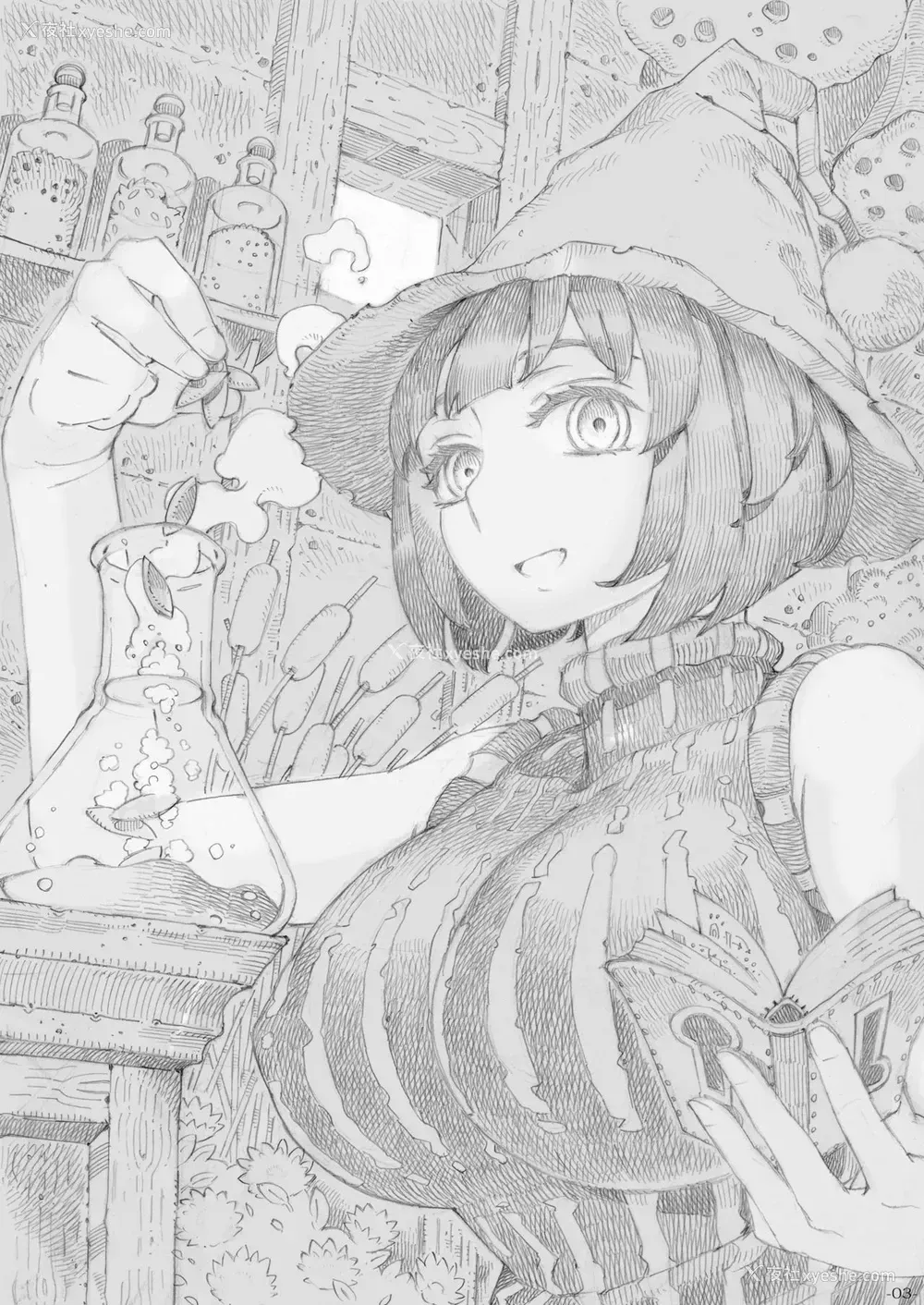 3P - [ナイーブタ (西义之)] 魔女は结局その客と3 [中国翻訳] [DL版]