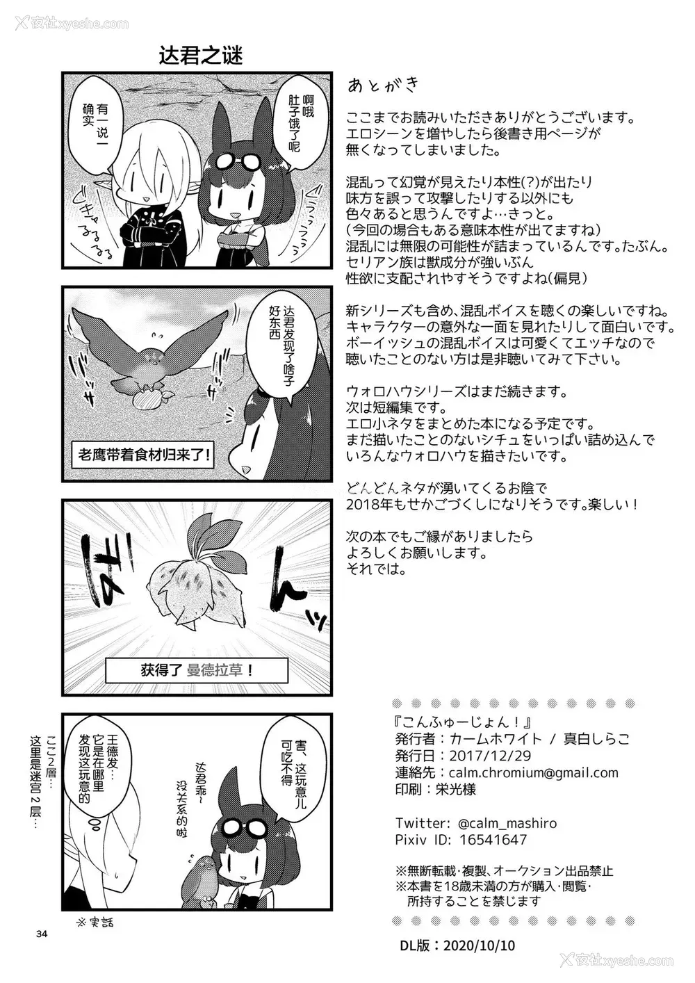 33P - [カームホワイト (真白しらこ)] こんふゅーじょん! (世界树の迷宫) [中国翻訳] [DL版]