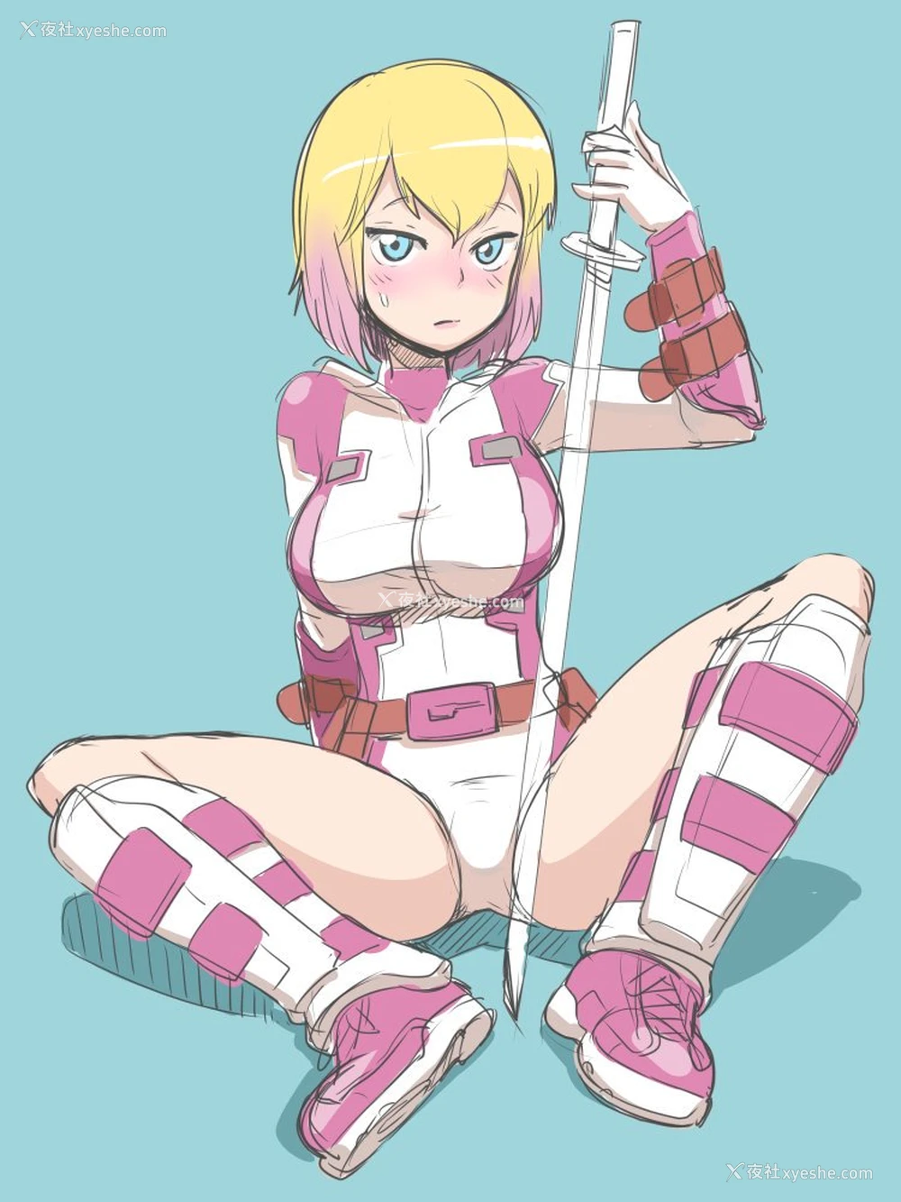 32P - (C95) [こたう (ボウイナイフ)] グウェンプーノレ（エッチな世界にお邪魔しま～す）(Gwenpool)[中国翻訳]