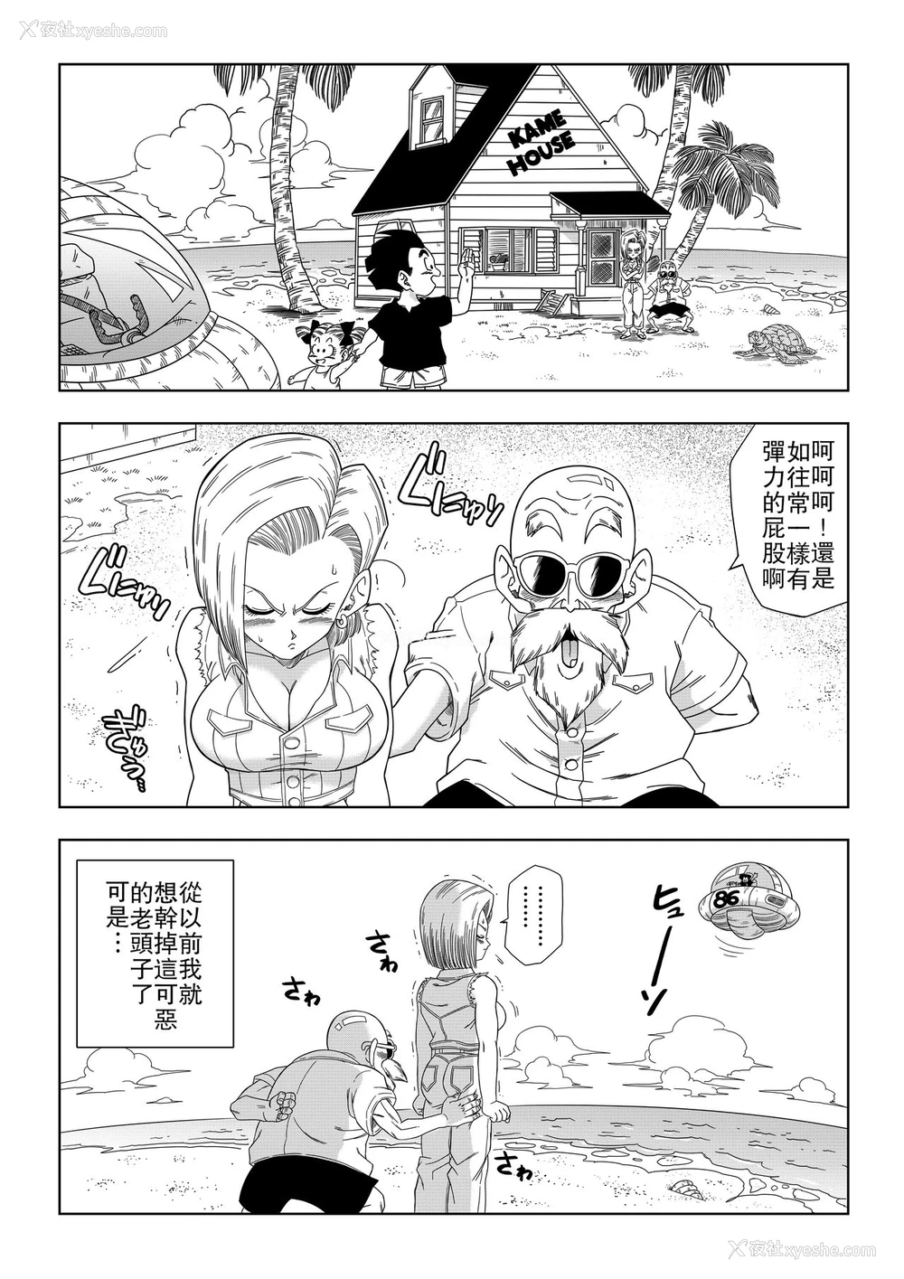 2P - [山本同人] 18号VS亀○人 (ドラゴンボールZ) [中国翻訳]