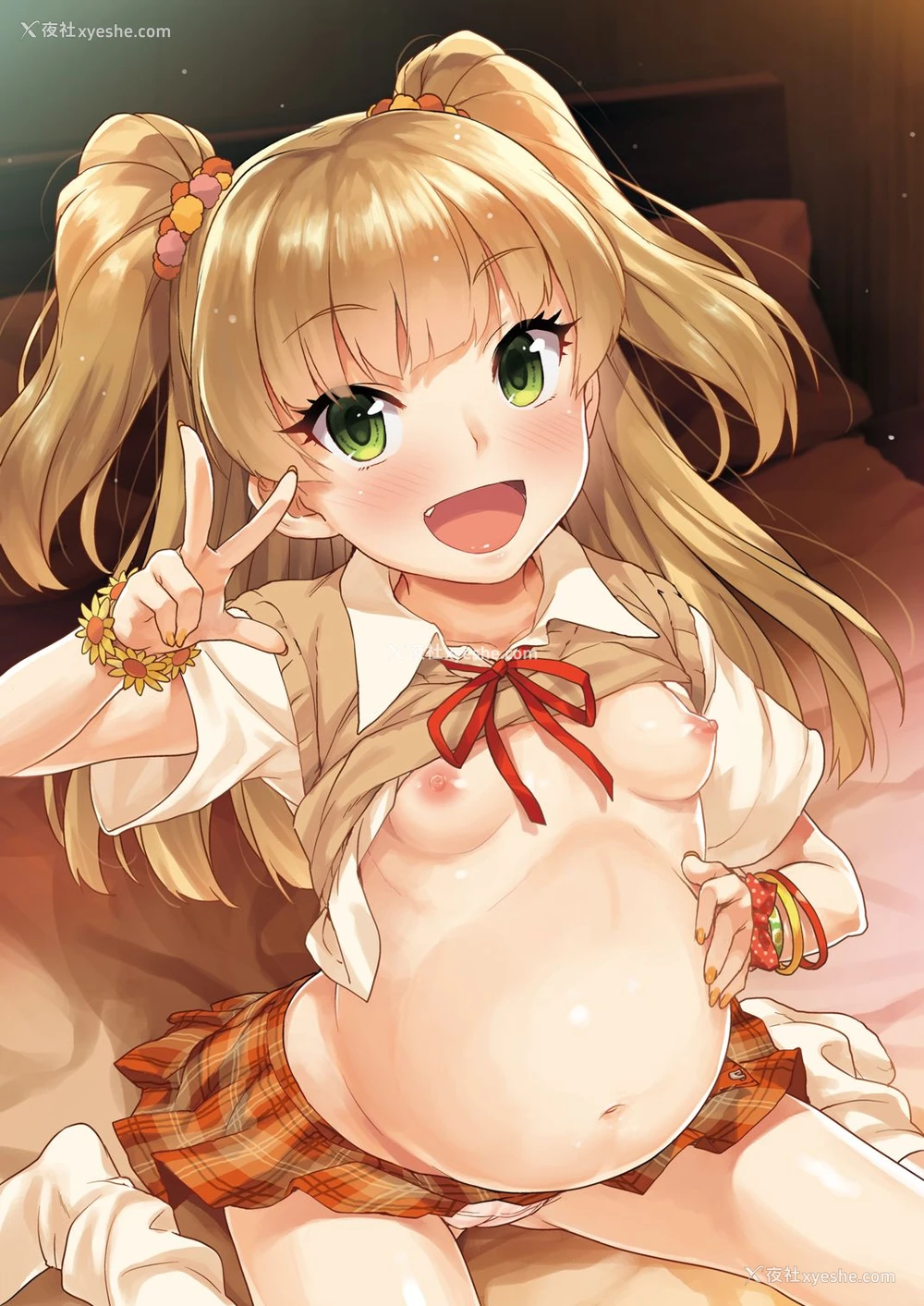 2P - [青空少女 (白根戴斗)] ぽっこりか (アイドルマスター シンデレラガールズ) [中国翻訳] [DL版]