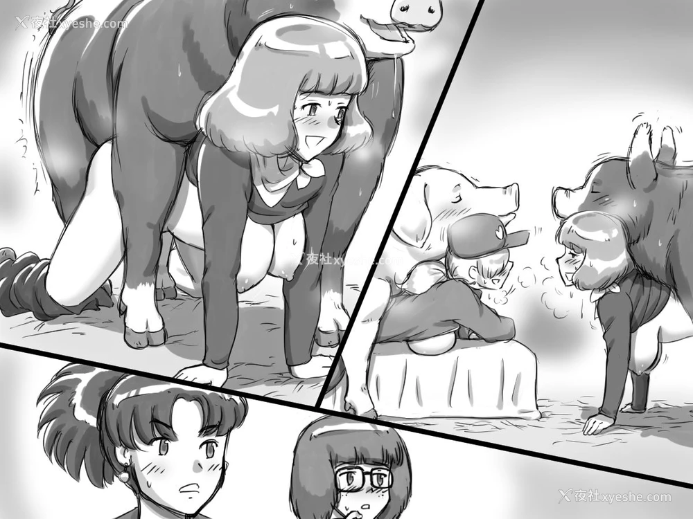 48P - [pink-noise (みずいろ めがね)] どうぶつ农场 3匹の子豚ちゃん编 [中国翻訳]