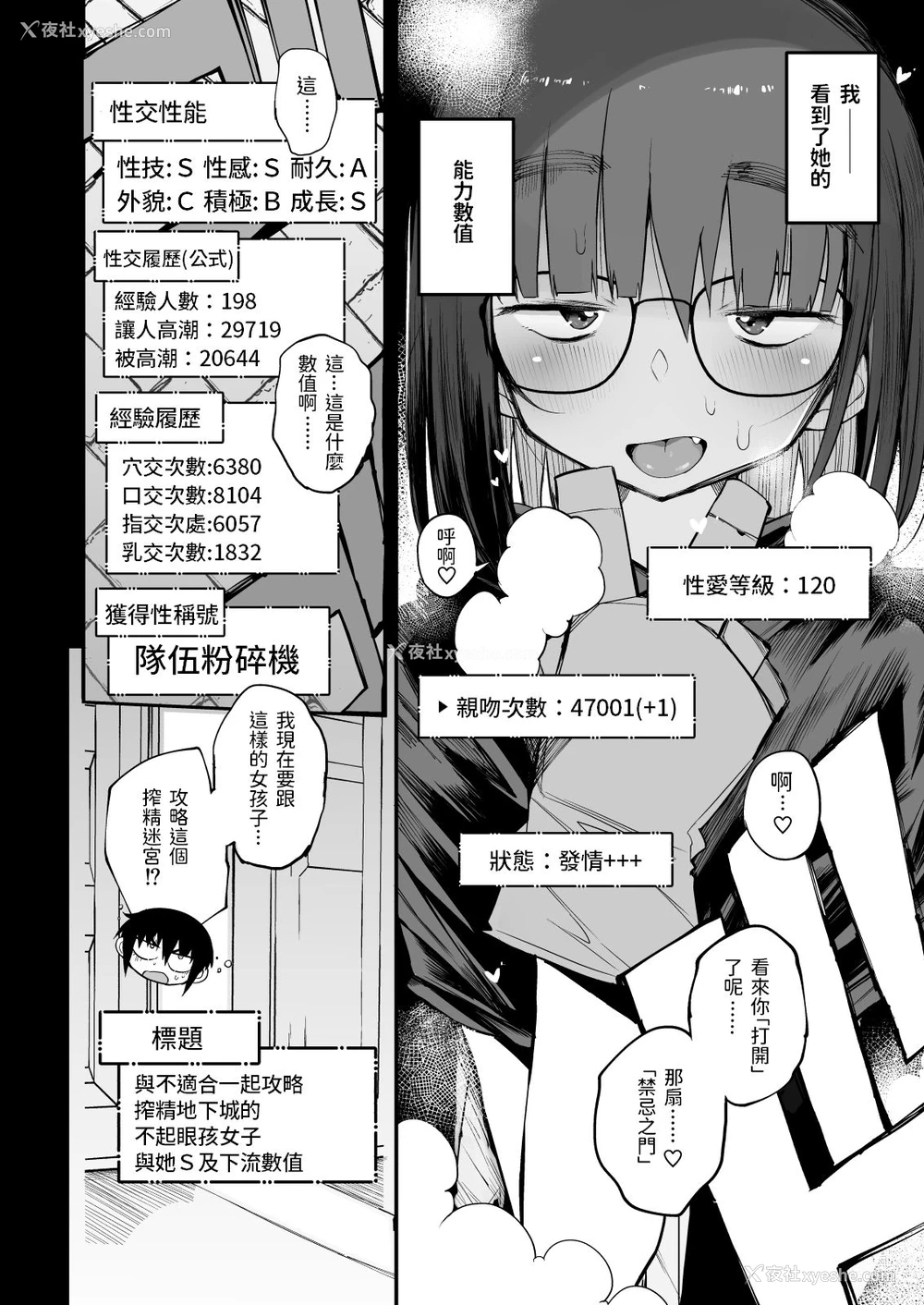11P - [Naitou2 (F4U)] 搾精ダンジョン攻略に向かない地味子のS级ドスケベステータス [中国翻訳] [DL版]