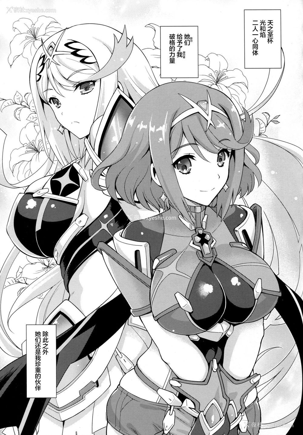 6P - (COMIC1☆13) [莺屋 (莺神楽)] その圣杯は今宵も热く濡れそぼつ (ゼノブレイド2) [中国翻訳]