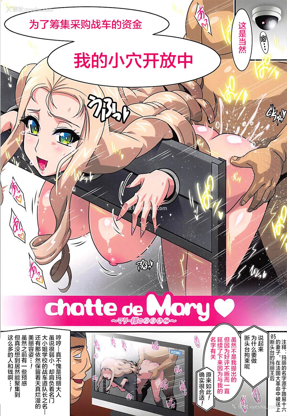 4P - (COMIC1☆13) [スタジオみずよーかん (东戸冢らいすた)] chatte de Mary ～マリー様の●●●●～ (ガールズ&パンツァー) [中国翻訳]