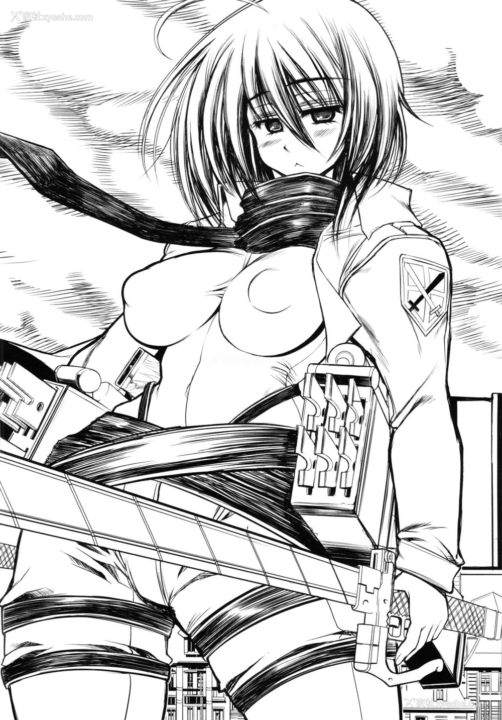 8P - (C84) [鬼脚堂 (カラテカ・バリュー)] 进撃の代偿 ペーパー (进撃の巨人) [中国翻訳]