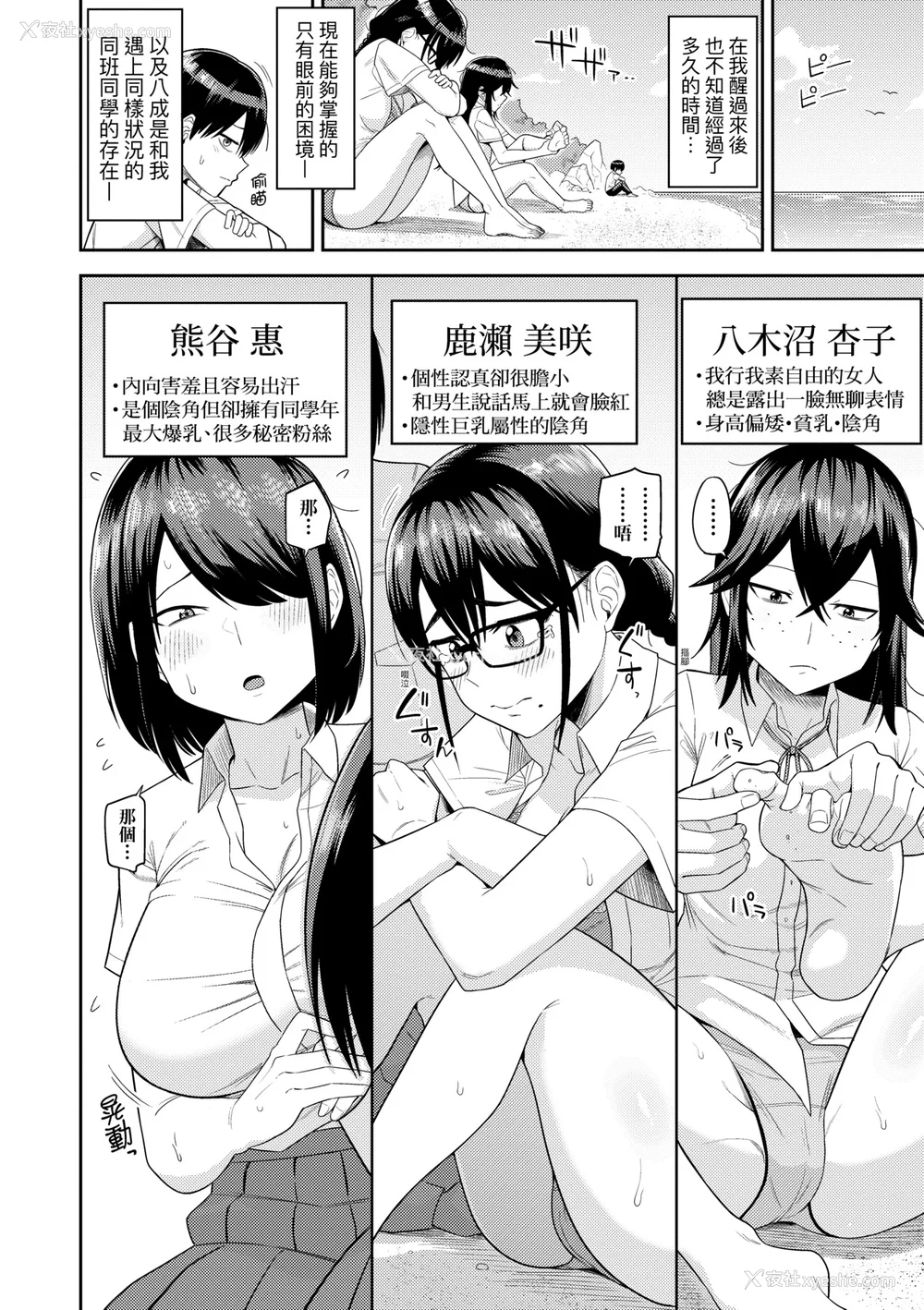 7P - [まこしょ] 无人岛で、SEXに兴味津々なドスケベ阴キャ女子たちとハーレムライフ [中国翻訳] [无修正] [DL版]