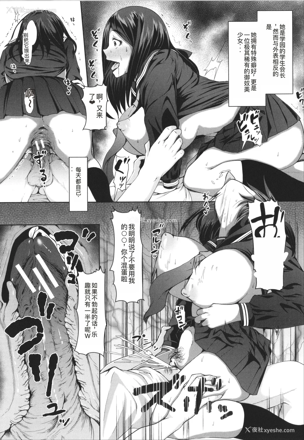 45P - [はぶらえる] 生徒会长の尻穴调教日记 [中国翻訳]