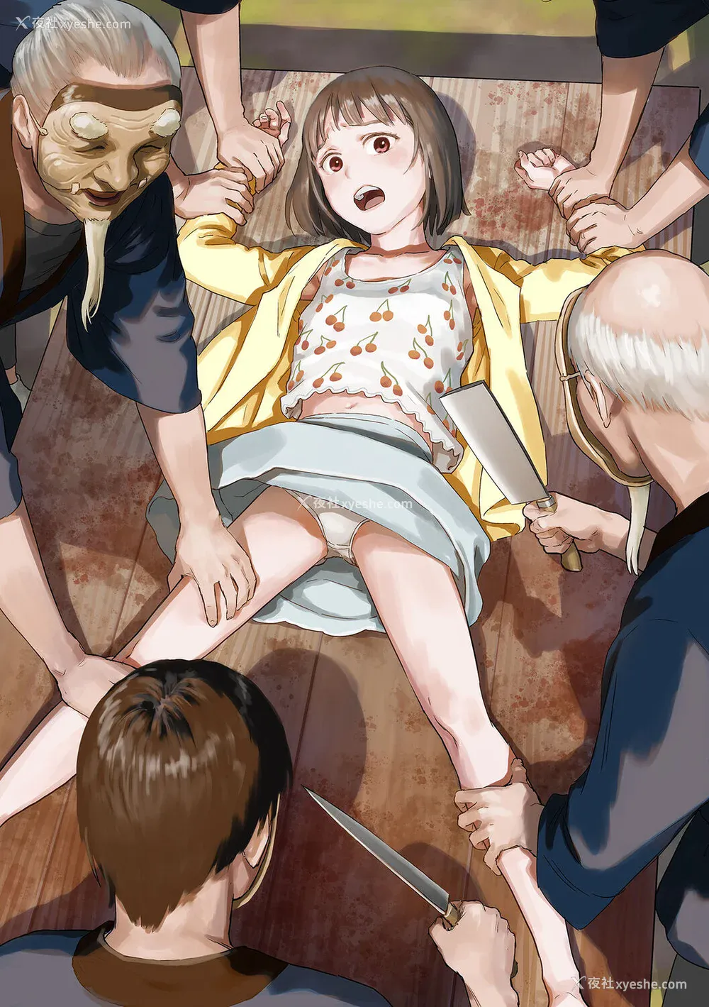 2P - [R18G] [雨がっぱ少女群] いけにえの森｜祭祀之森 [中国翻訳] [DL版]