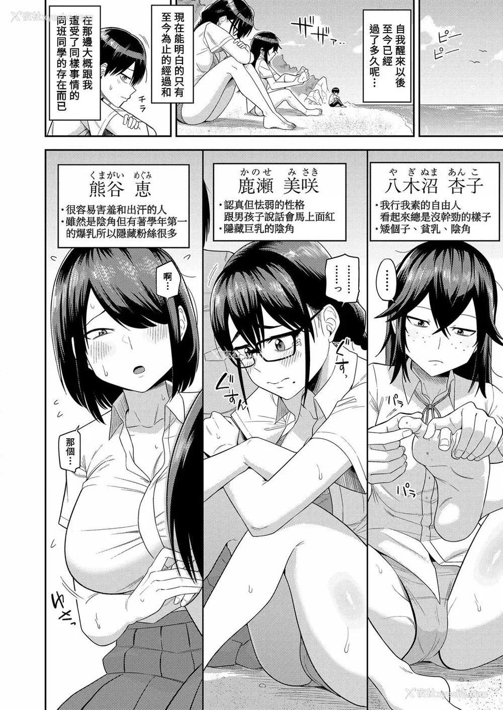5P - [まこしょ] 无人岛で、SEXに兴味津々なドスケベ阴キャ女子たちとハーレムライフ FANZA特典  [DL版]