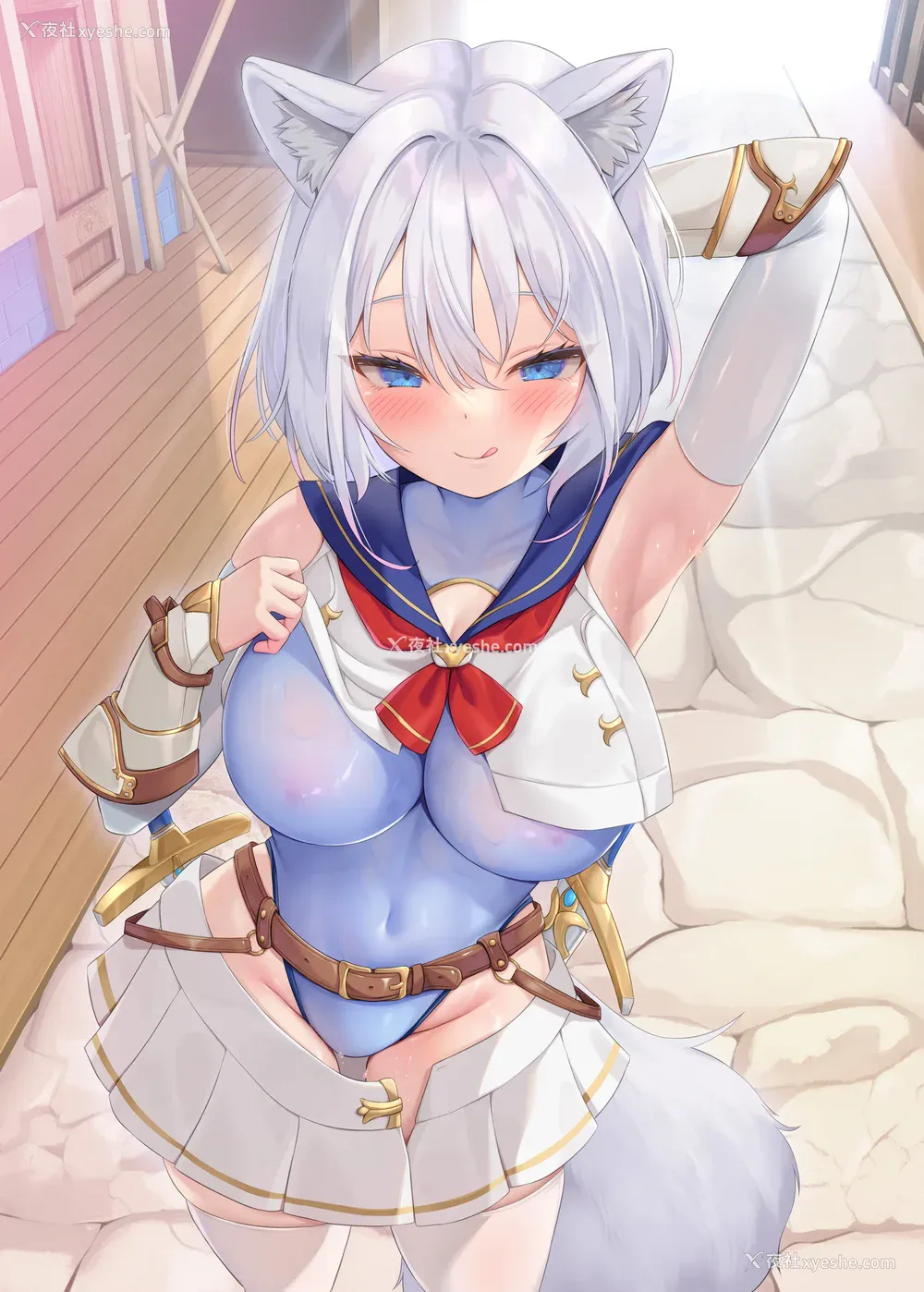 1P - [圣华快楽书店] 白狼剣士ハティちゃんのえっちな冒険の书 [DL版]