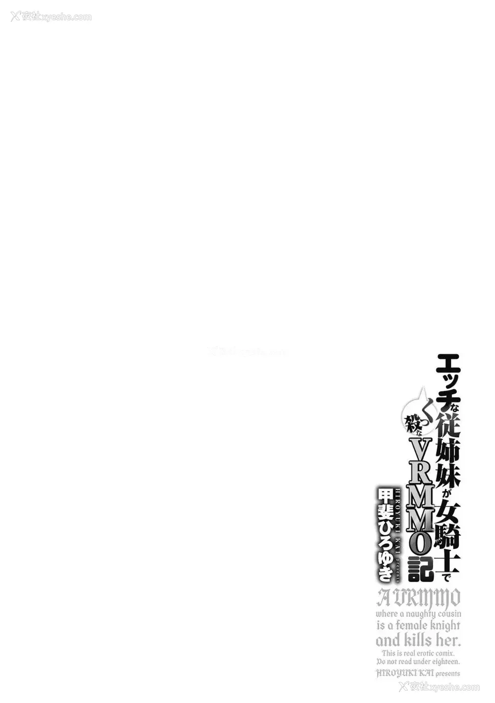 189P - [甲斐ひろゆき] エッチな従姉妹が女骑士でくっ杀なVRMMO记 [萌意永久人个人汉化] [DL版]