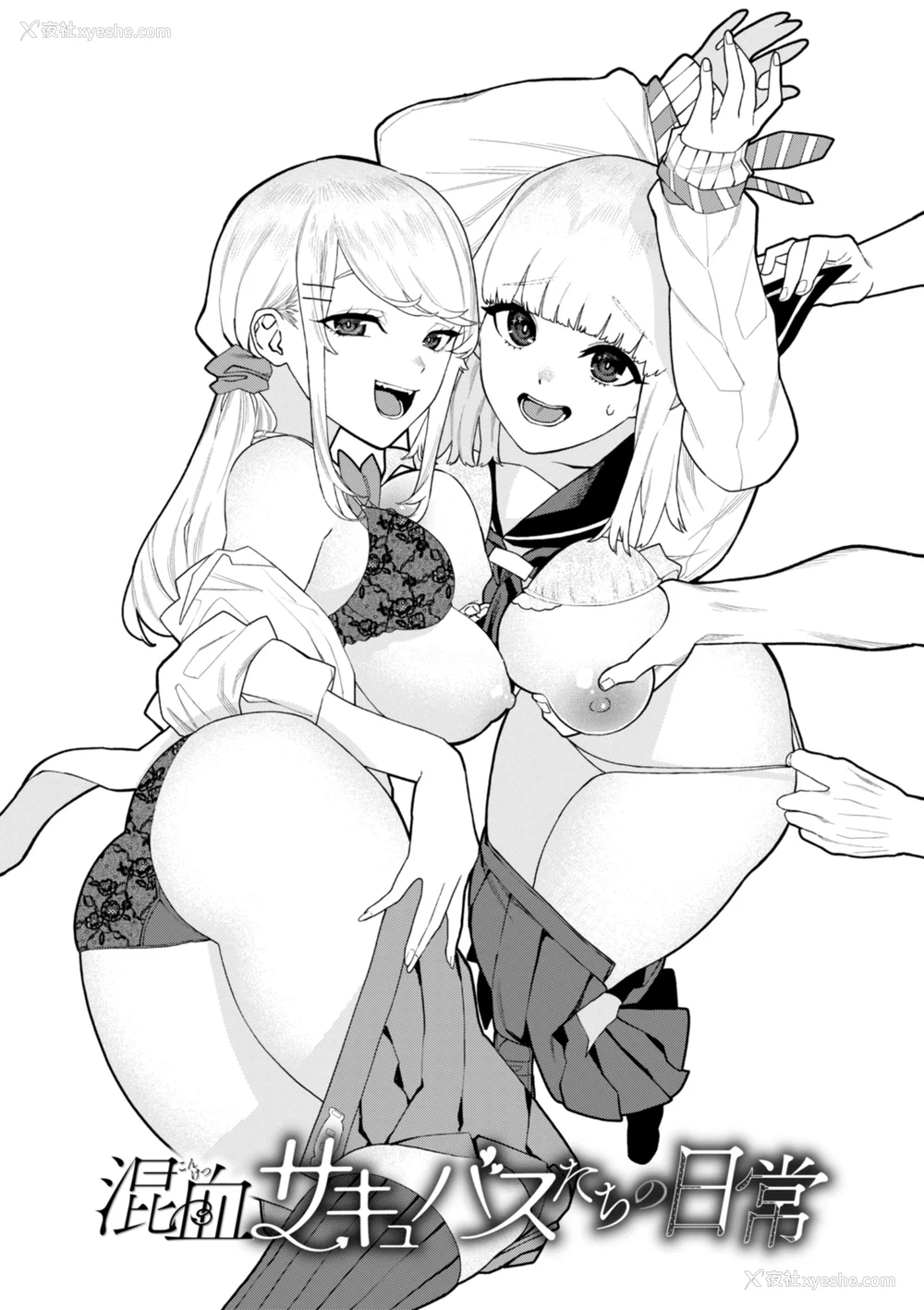 3P - [ちゅーりっふ。] 混血サキュバスたちの日常 [中国翻訳] [无修正] [DL版]